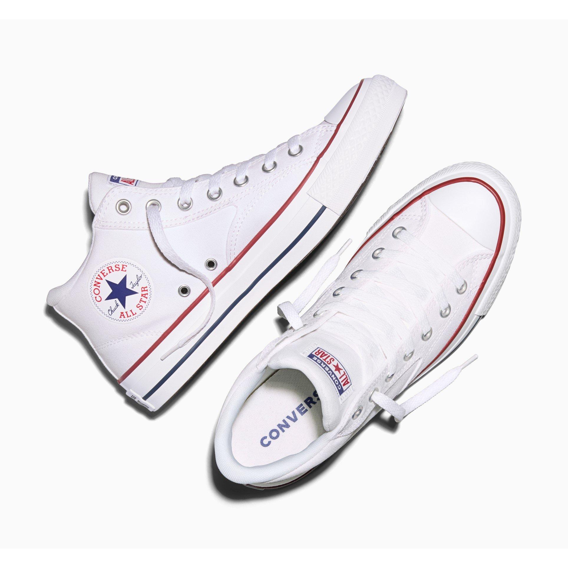 White/Red - Converse - Women's Canvas High-Top Trainers - 4