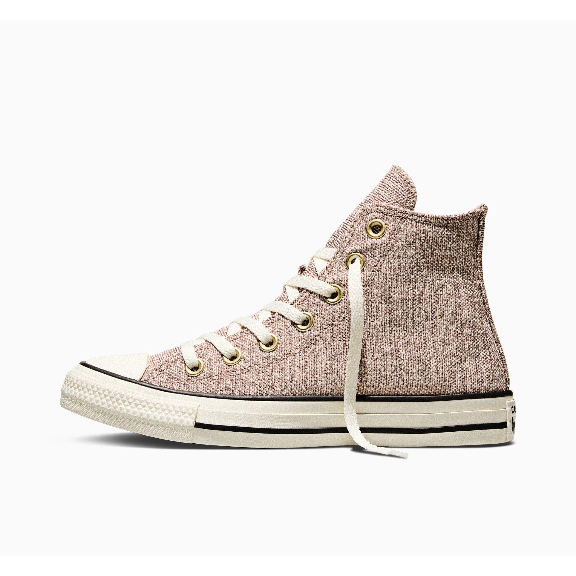 Earth/Egret/Gld - Converse - Women's Canvas High-Top Trainers - 2