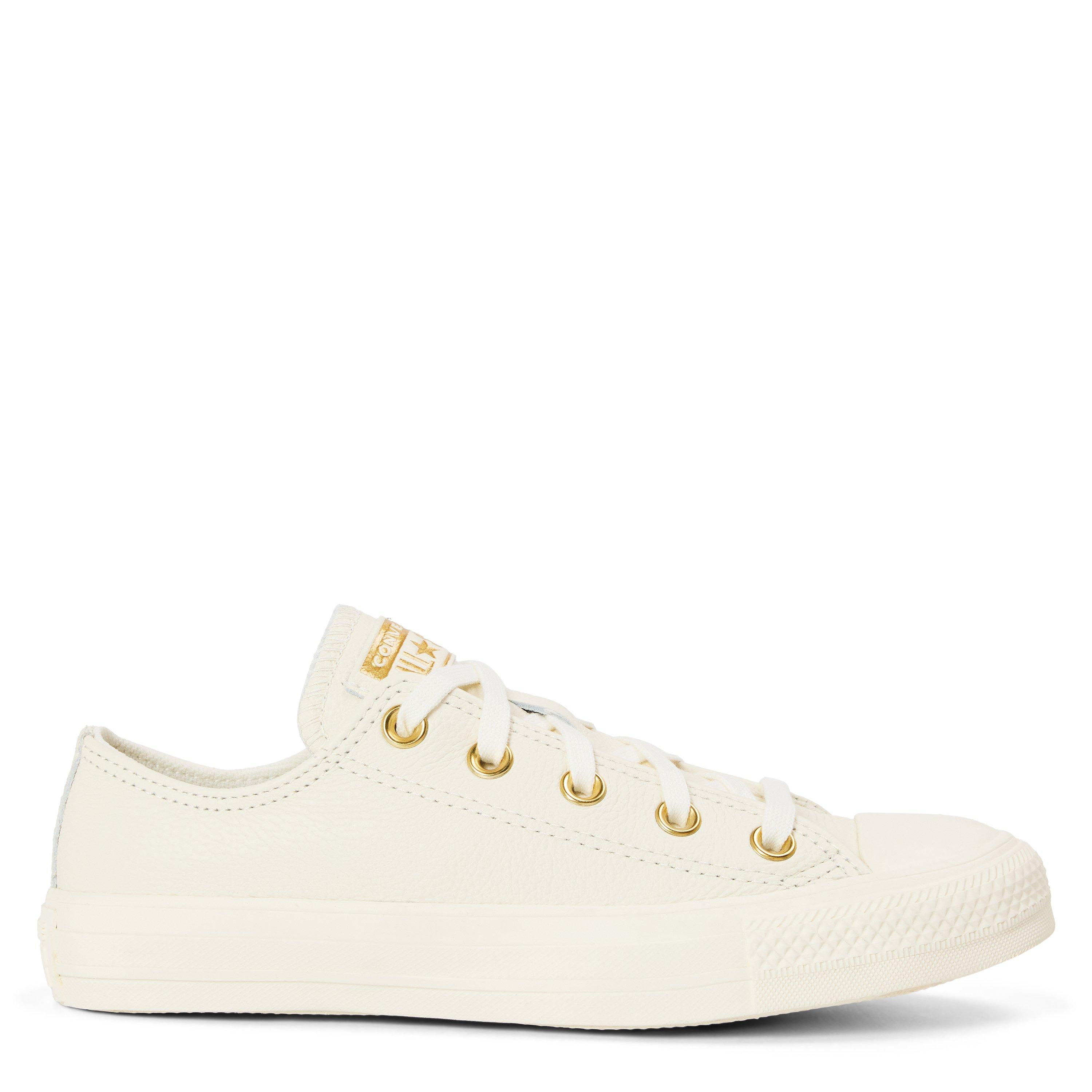 Egret/Egrt/Gold - Converse - Women's Chuck Taylor All Star Leather High-Top Trainers - 1