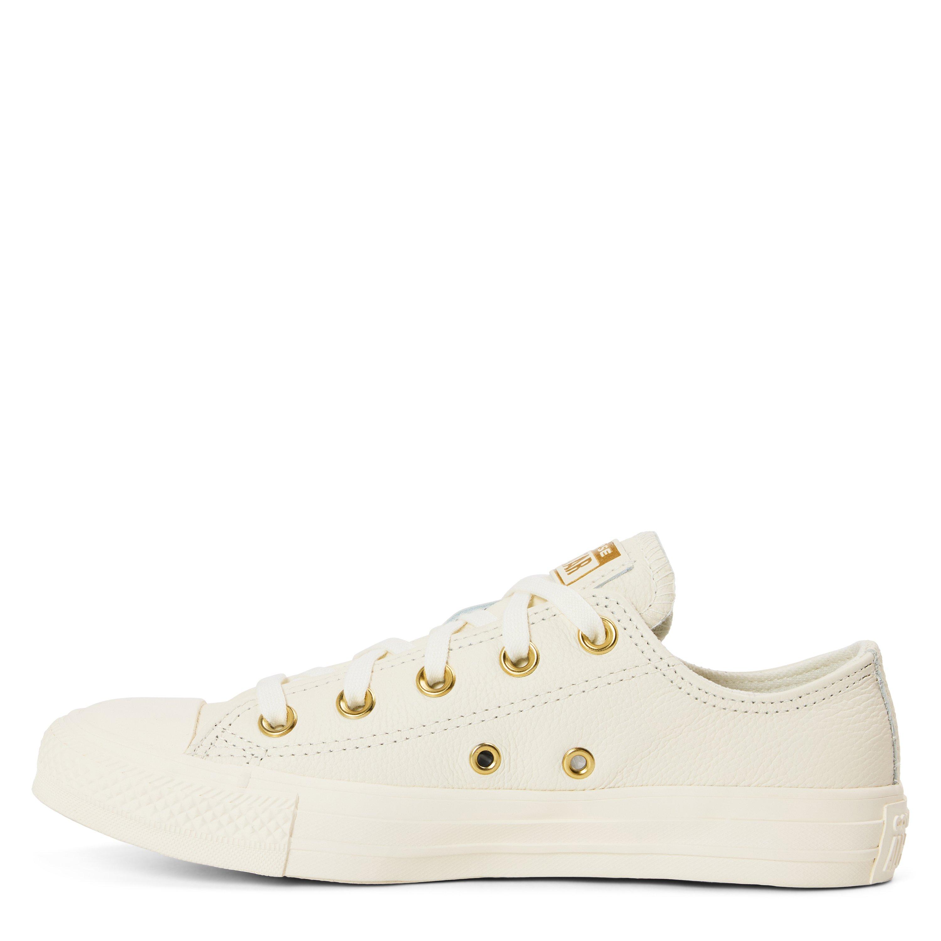 Egret/Egrt/Gold - Converse - Women's Chuck Taylor All Star Leather High-Top Trainers - 2