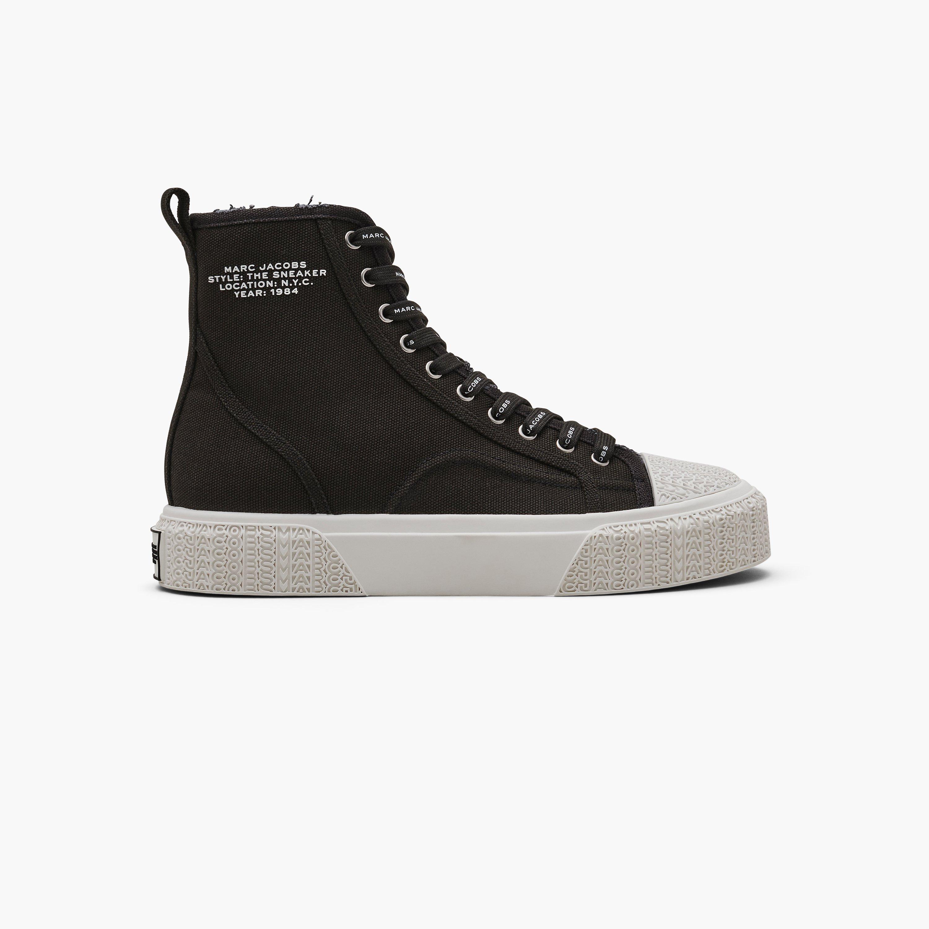★MARC JACOBS★ Canvas High Top Platform SneakerWhite MS4AA2 White 'The Platform High Top' Sneakers by Marc Jacobs on Sale