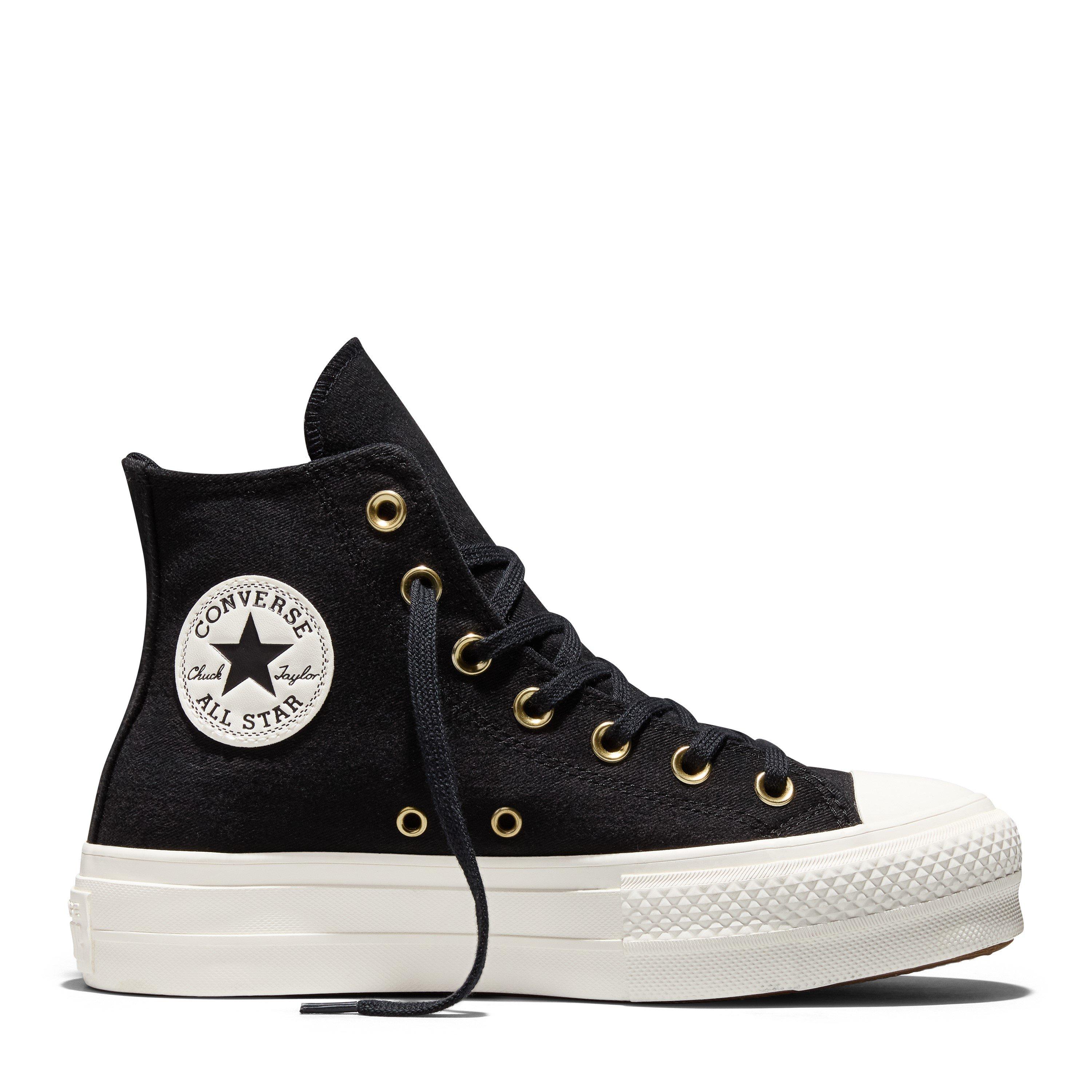 Black/Egret - Converse - Women's Chuck Taylor All Star Lift Canvas High-Top Trainers - 1
