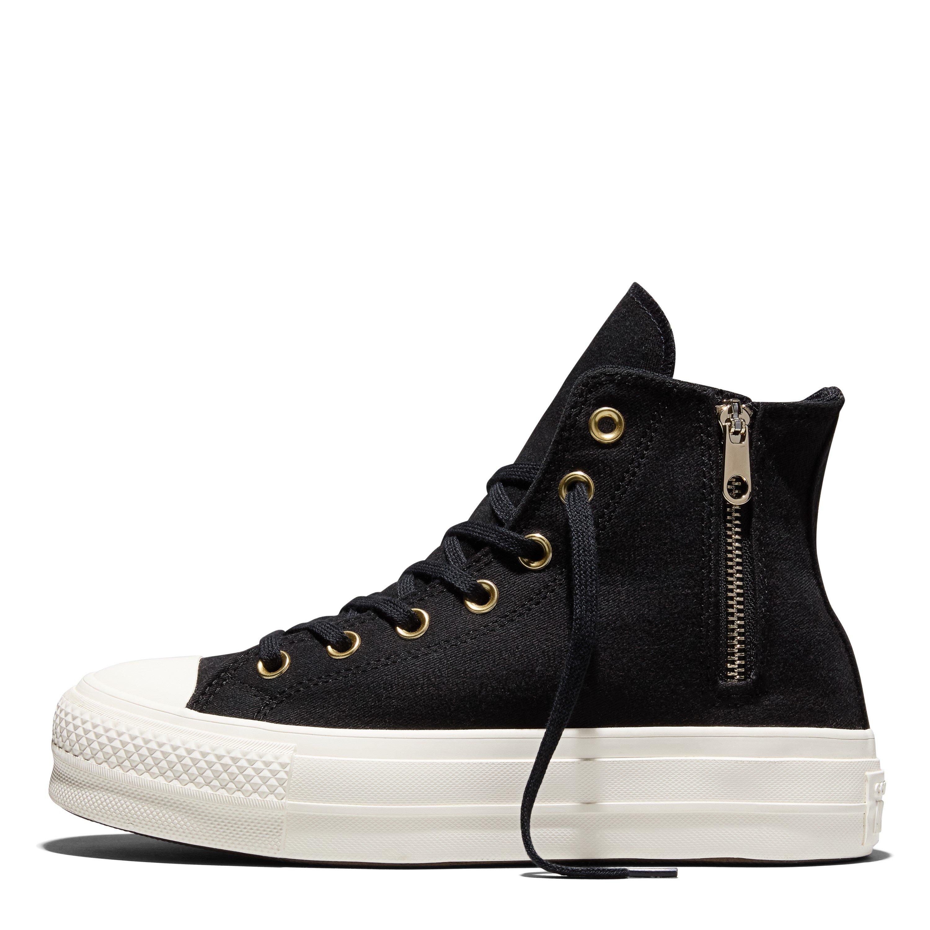 Black/Egret - Converse - Women's Chuck Taylor All Star Lift Canvas High-Top Trainers - 2