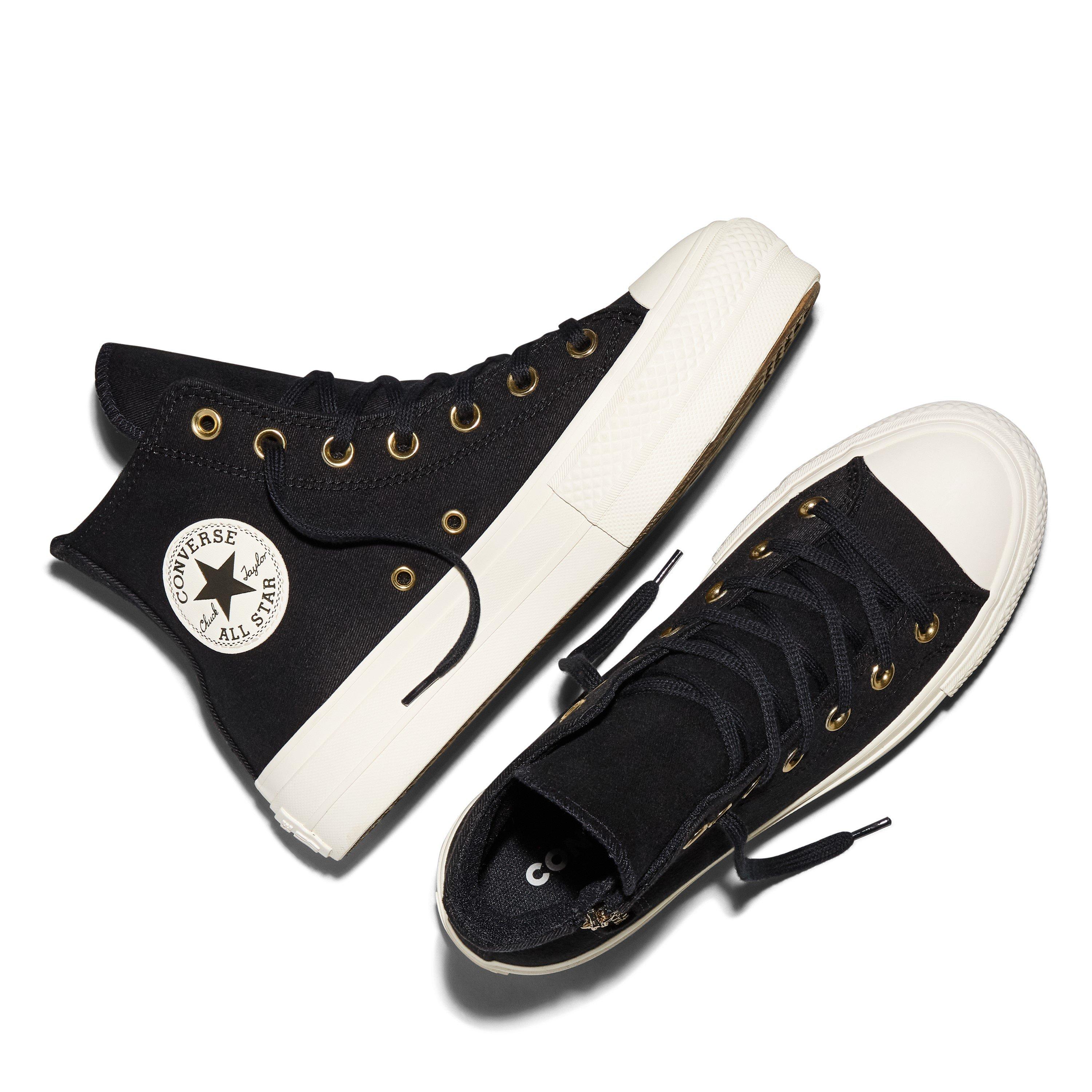 Black/Egret - Converse - Women's Chuck Taylor All Star Lift Canvas High-Top Trainers - 3