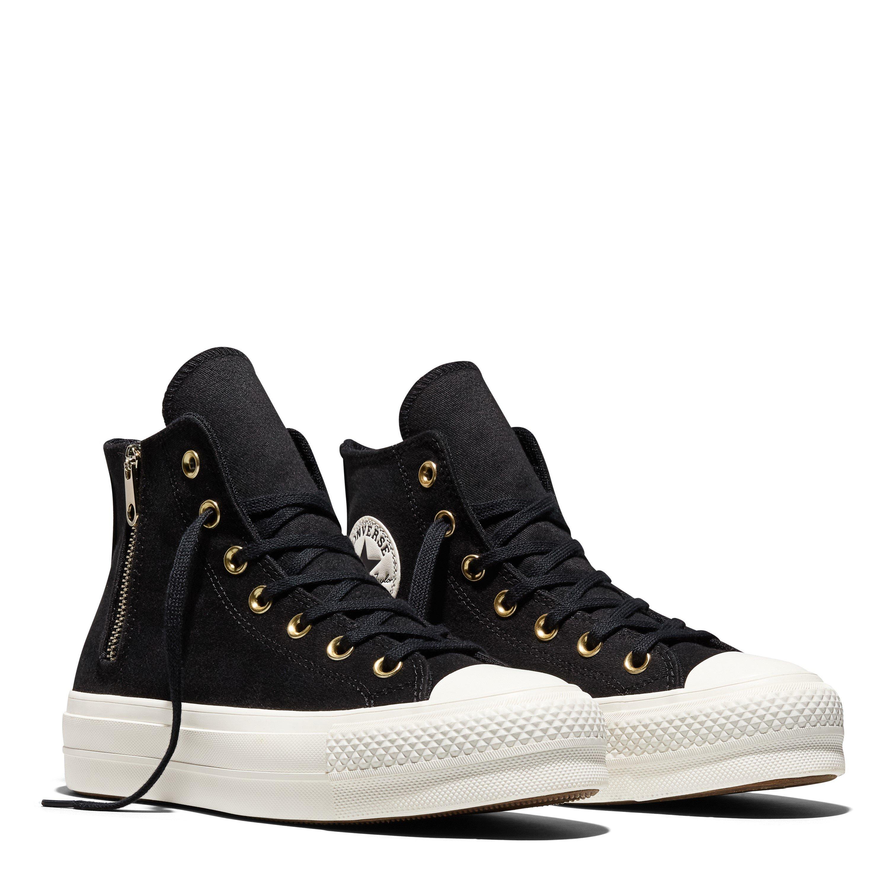 Black/Egret - Converse - Women's Chuck Taylor All Star Lift Canvas High-Top Trainers - 5