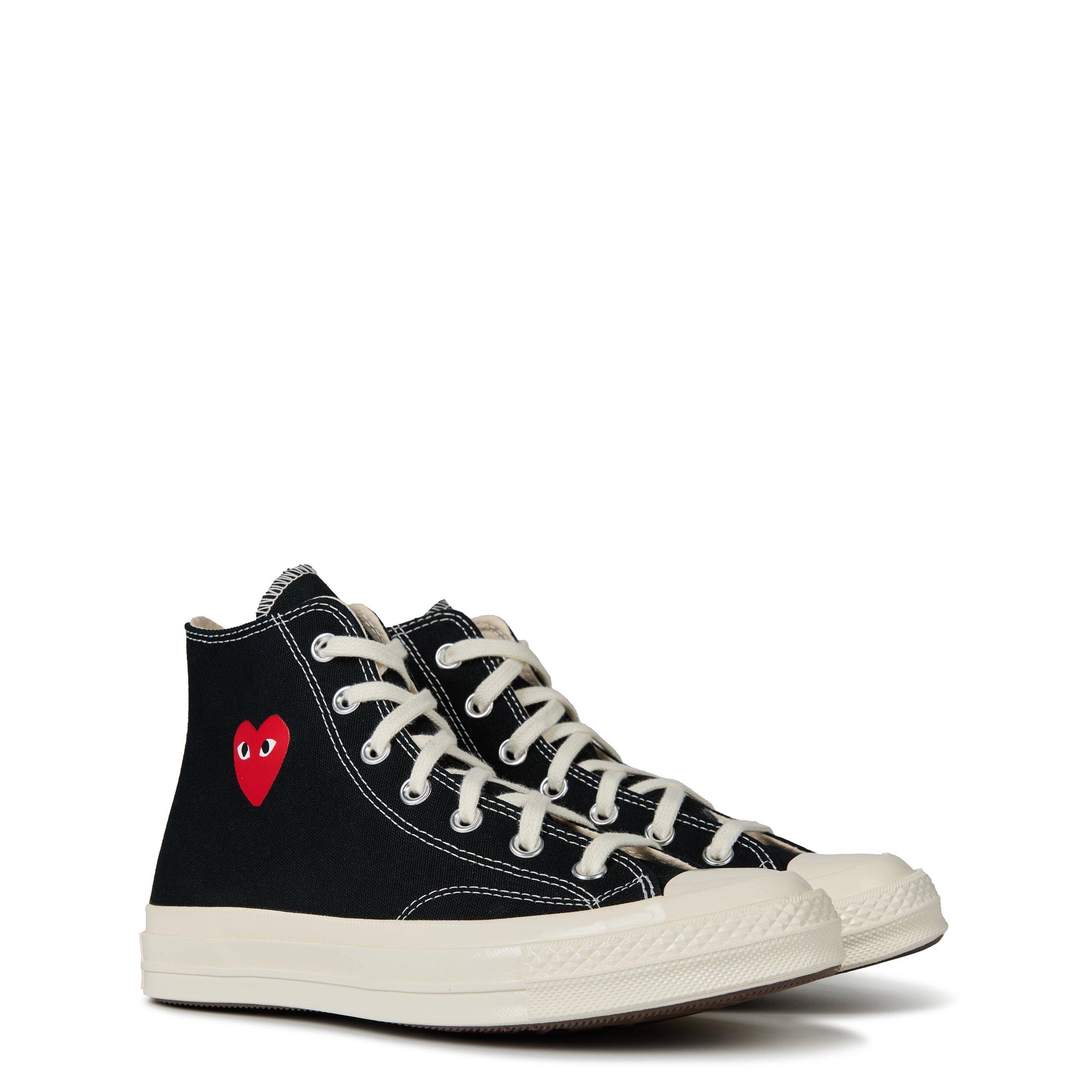 Black 1 - Comme des Garcons PLAY - Small Heart High Top - 4