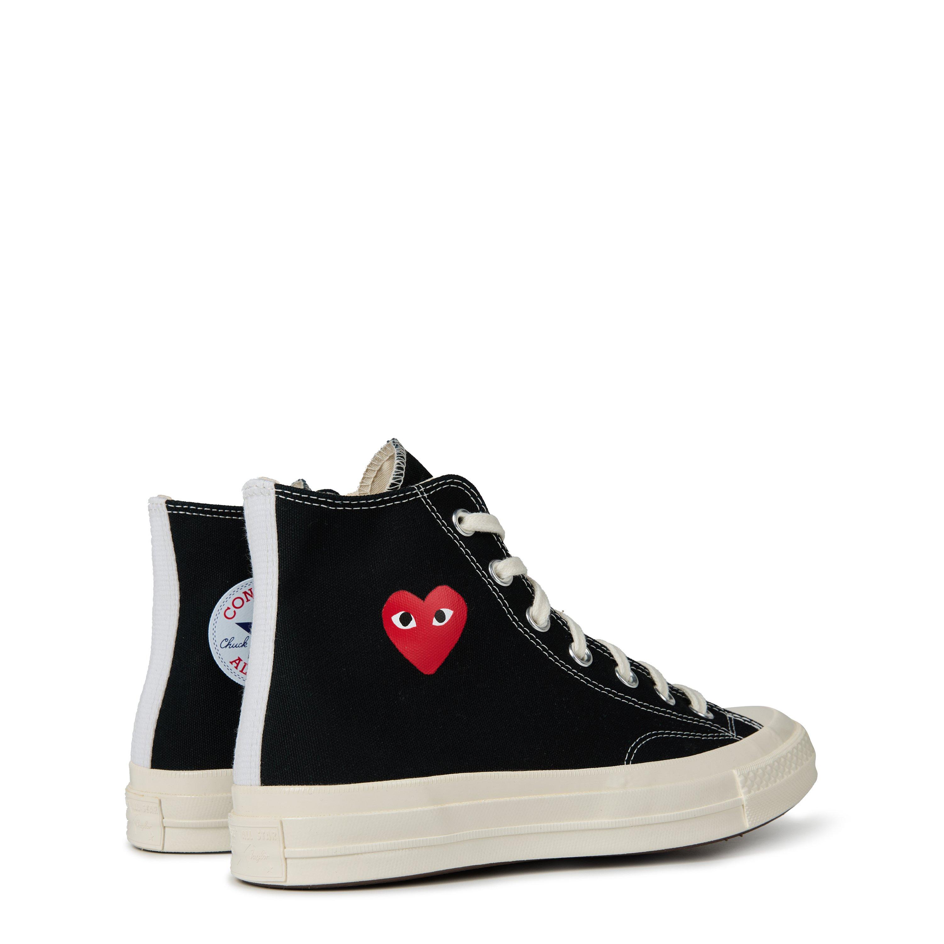 Black 1 - Comme des Garcons PLAY - Small Heart High Top - 5