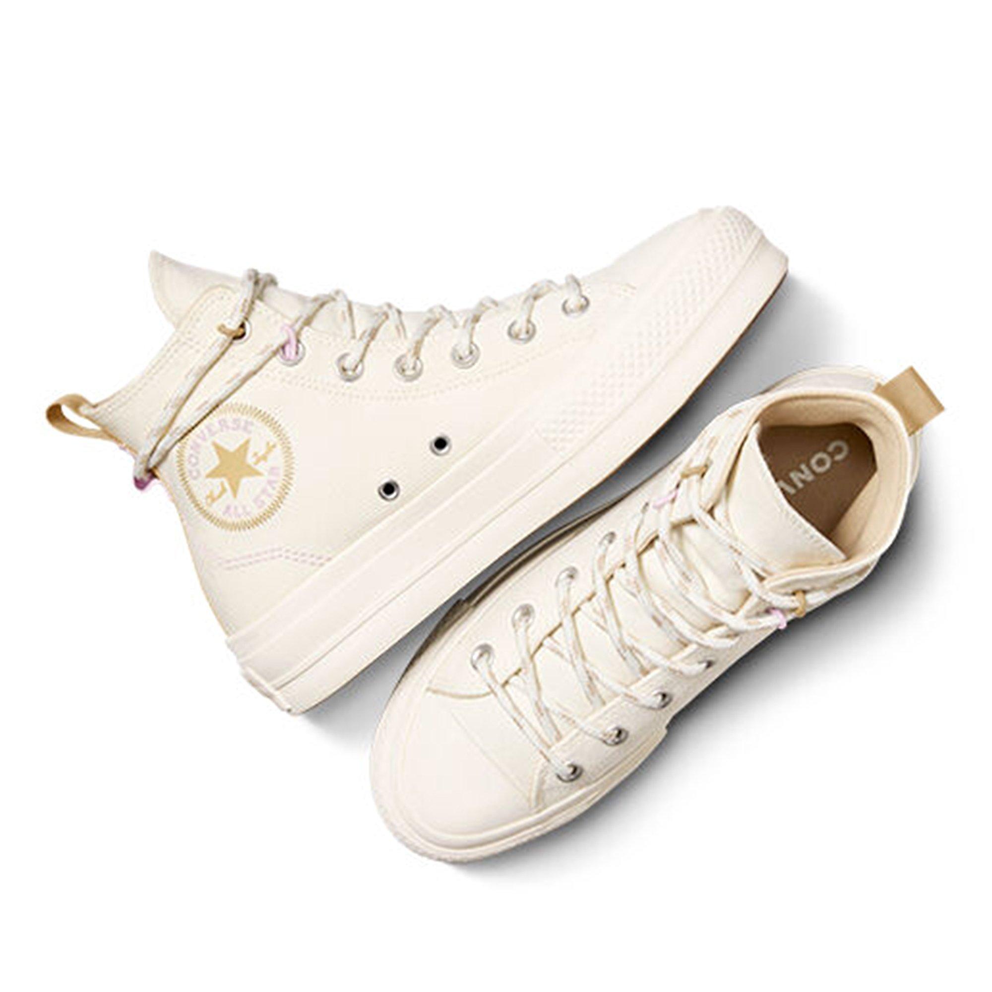 Beige - Converse - Converse Chuck Taylor All Star Lift High Top Sneakers Womens - 5
