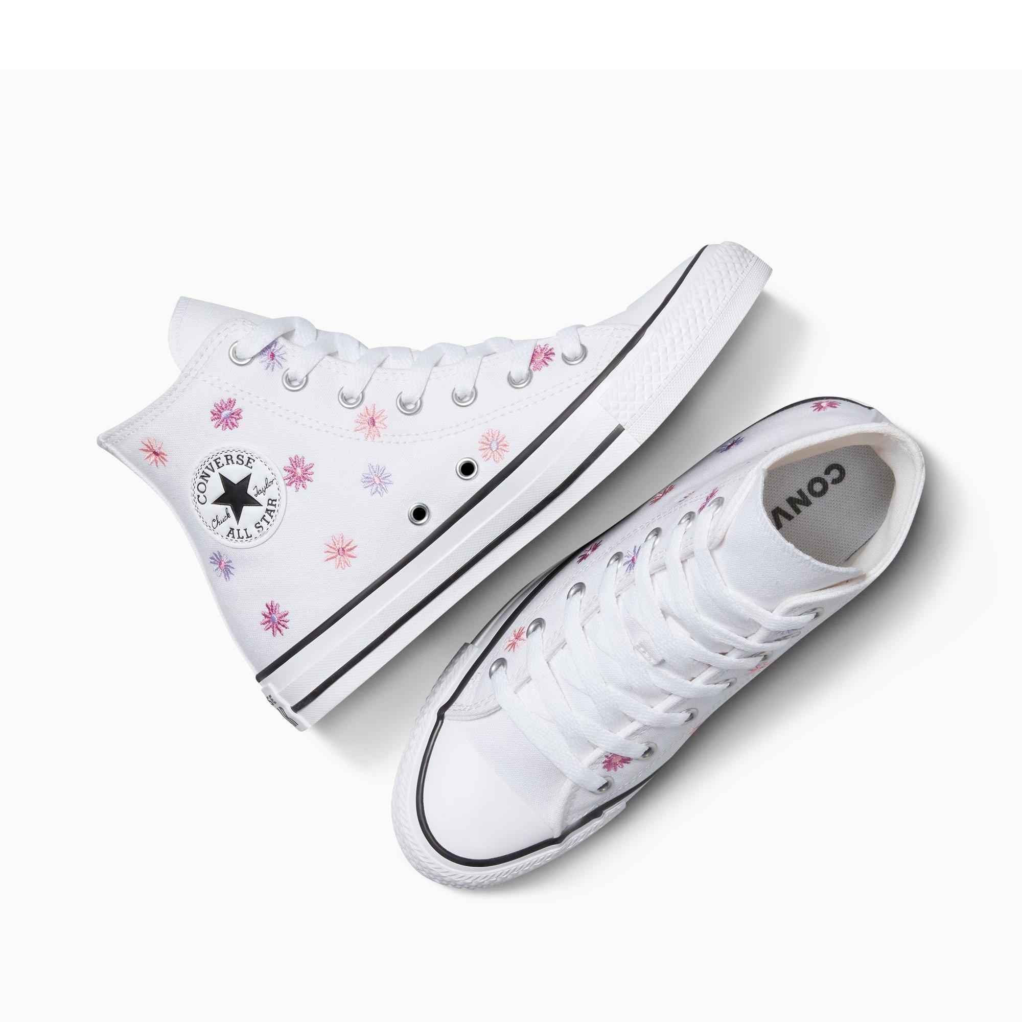 102-White/Lt - Converse - Women's Chuck Taylor All Star Canvas High-Top Trainers - 5