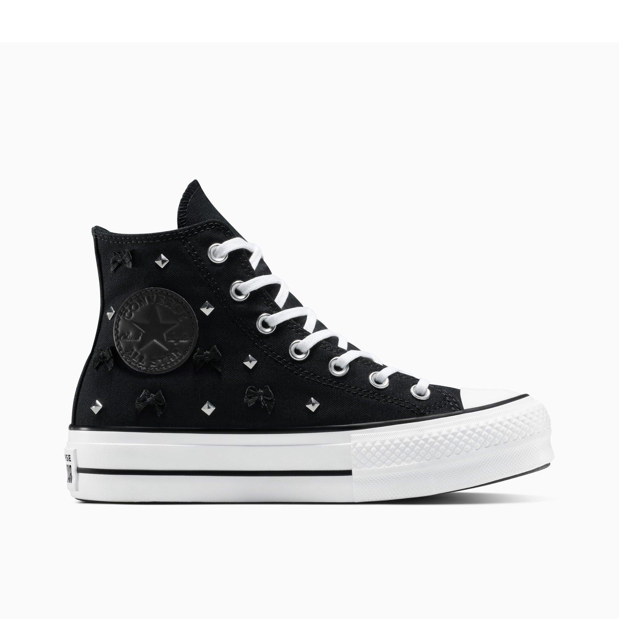 001-Black/Sil - Converse - Women's Chuck Taylor All Star Canvas High-Top Trainers - 1