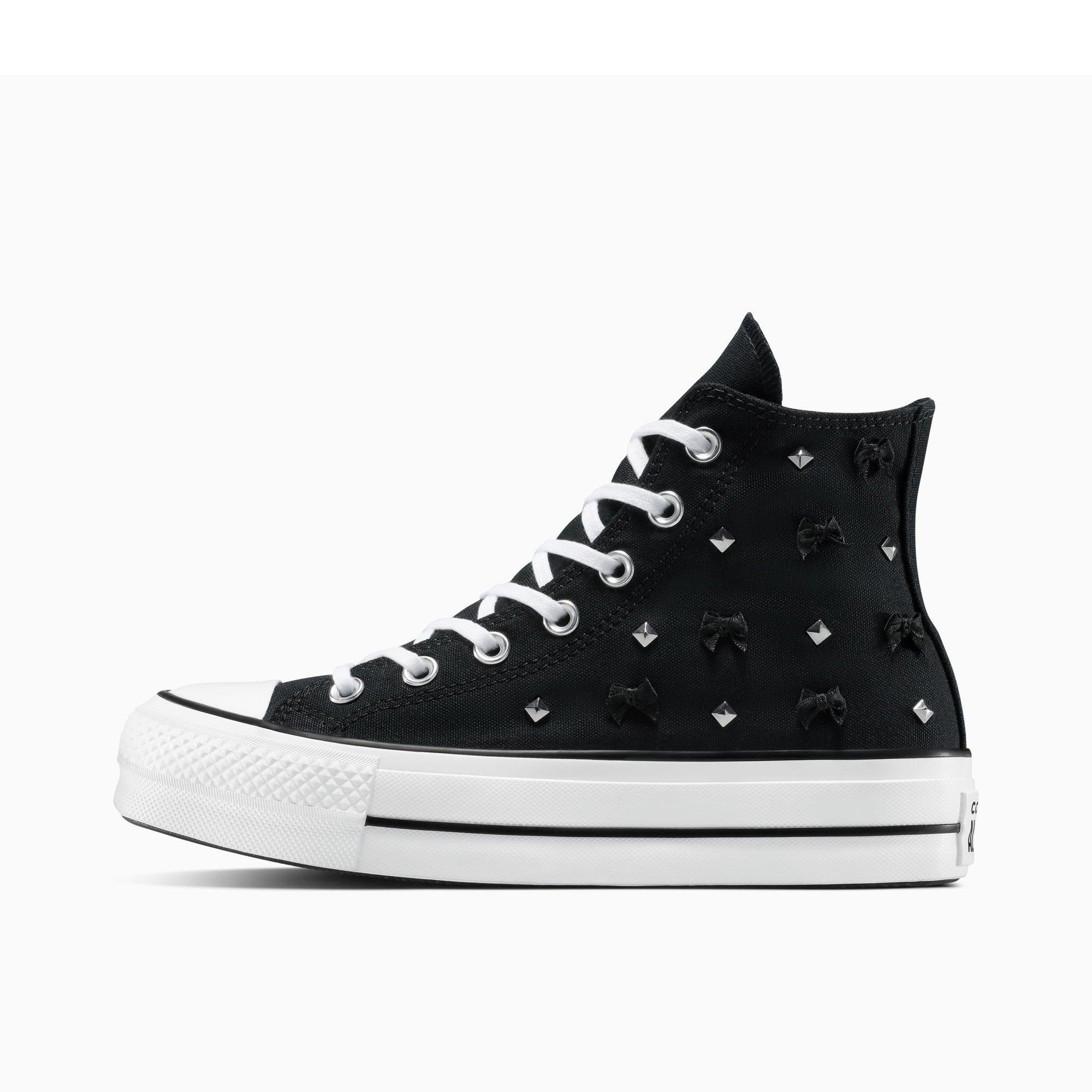001-Black/Sil - Converse - Women's Chuck Taylor All Star Canvas High-Top Trainers - 2