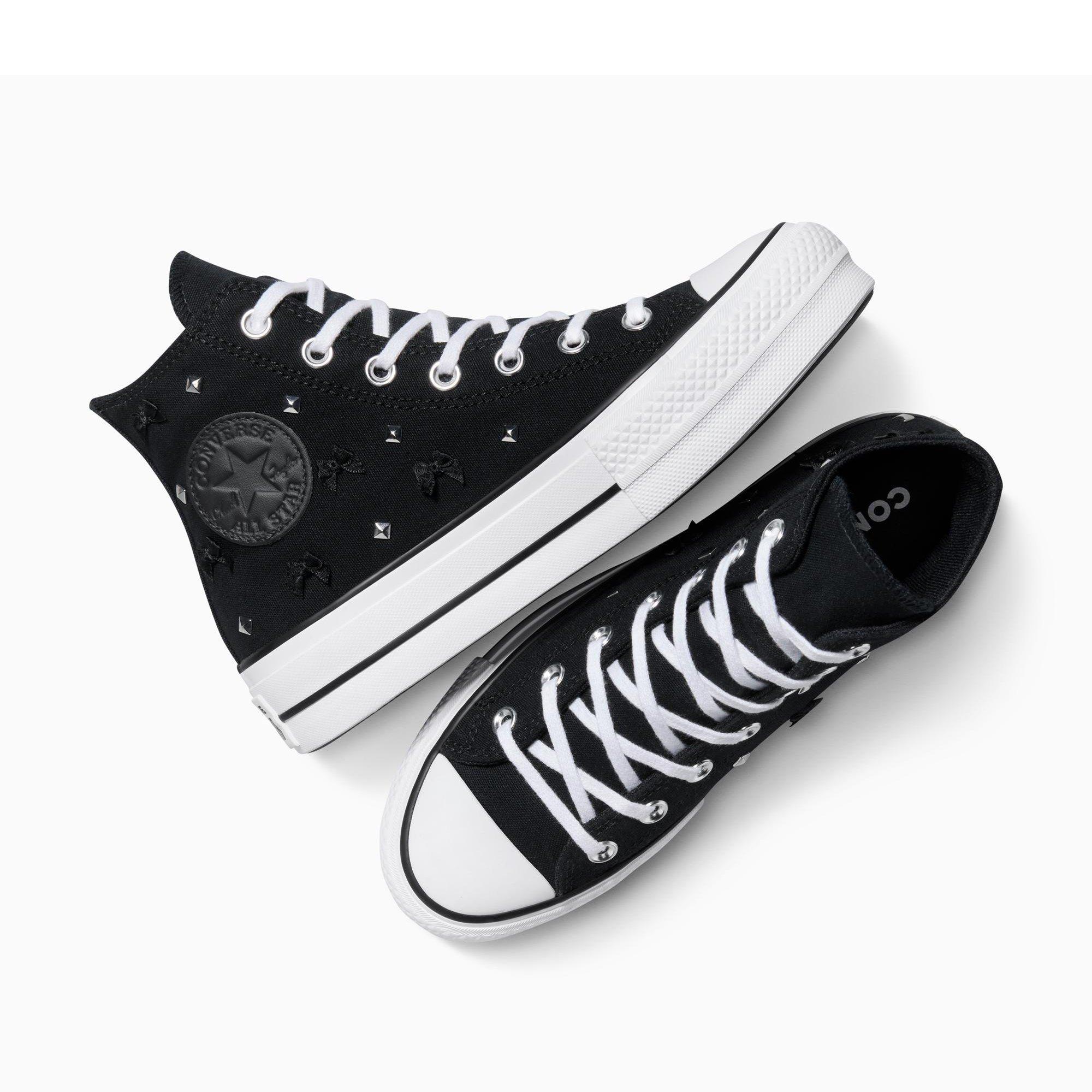 001-Black/Sil - Converse - Women's Chuck Taylor All Star Canvas High-Top Trainers - 4