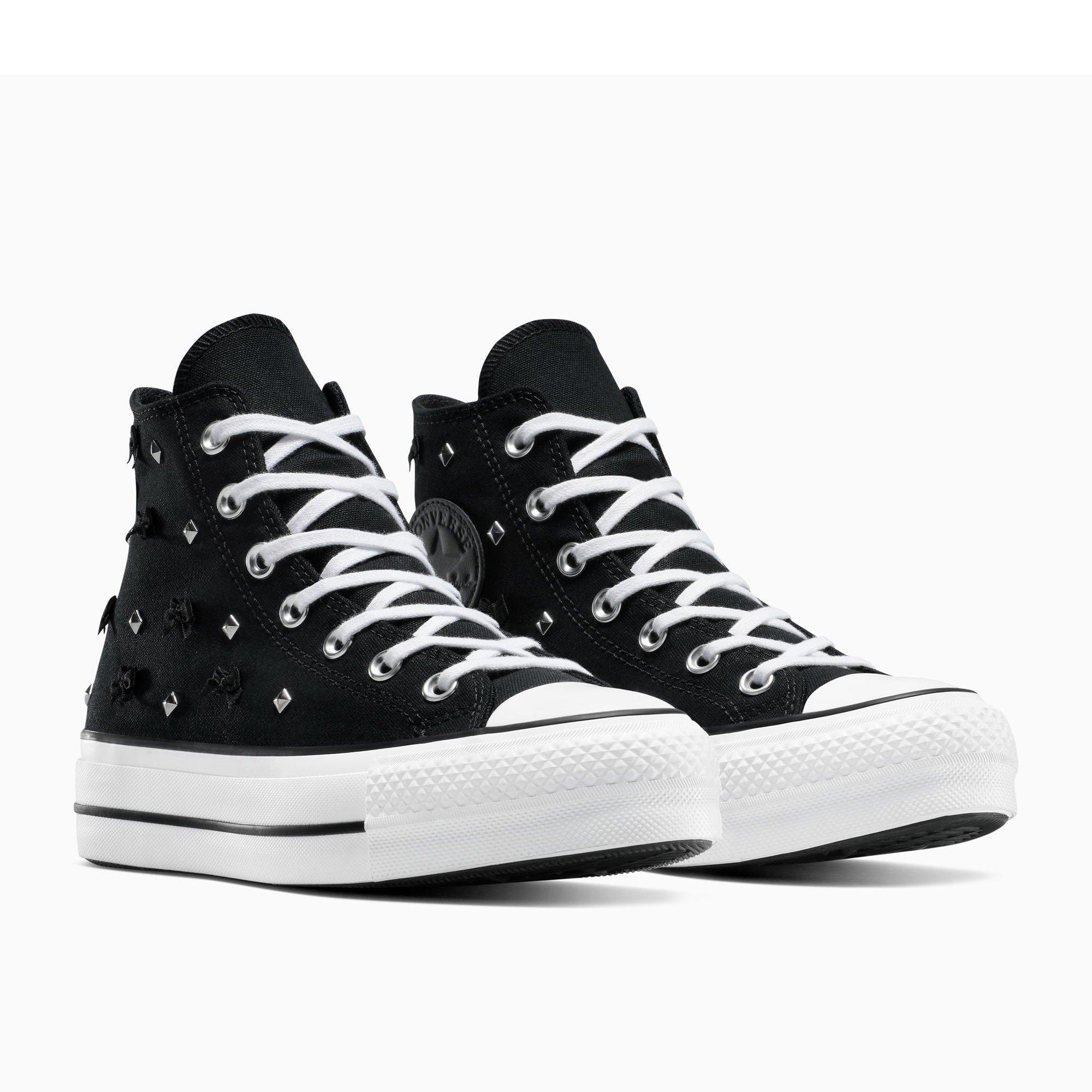 001-Black/Sil - Converse - Women's Chuck Taylor All Star Canvas High-Top Trainers - 5