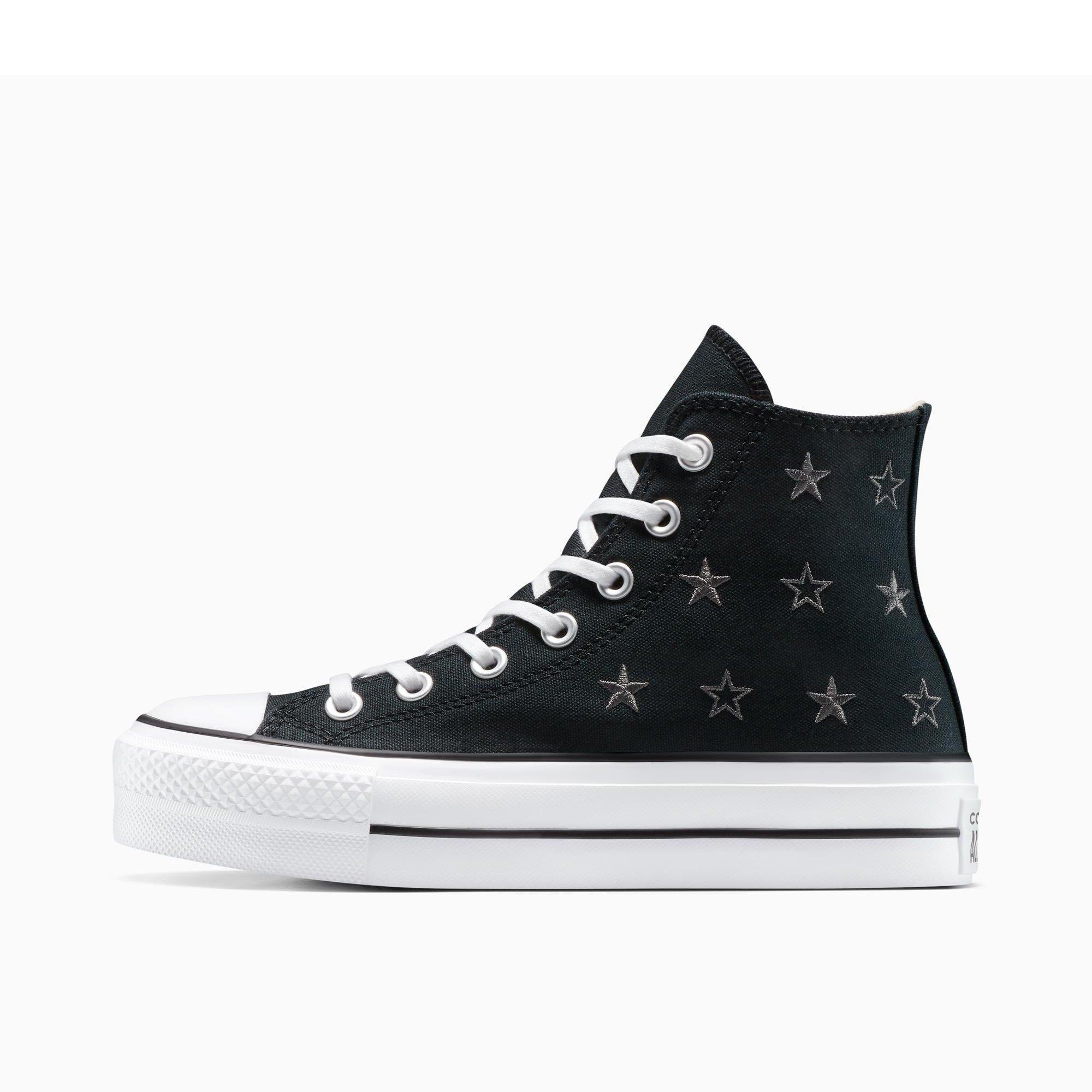 001-Black/Nat - Converse - Women's Chuck Taylor All Star Lif Canvas High-Top Trainers - 2
