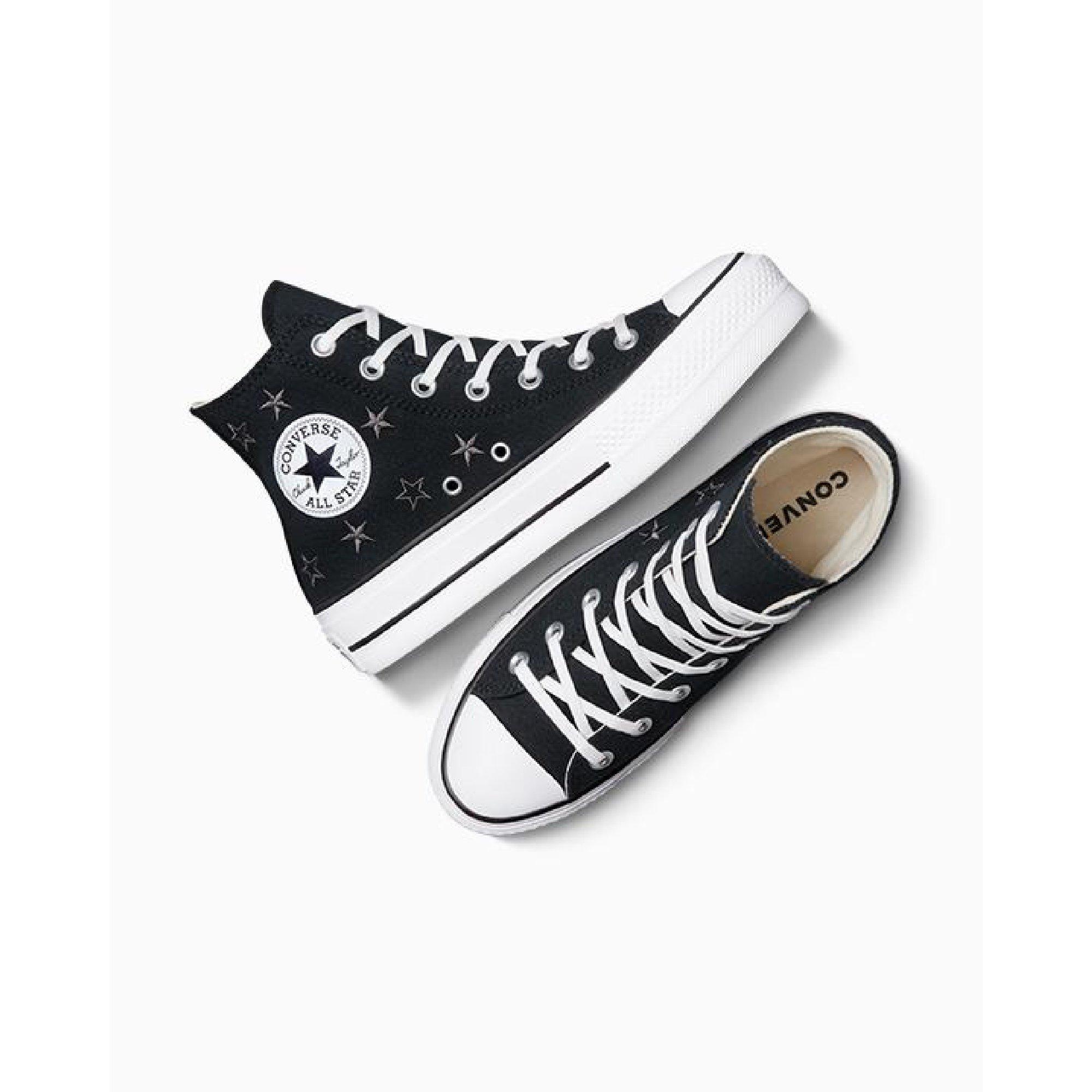 001-Black/Nat - Converse - Women's Chuck Taylor All Star Lif Canvas High-Top Trainers - 3