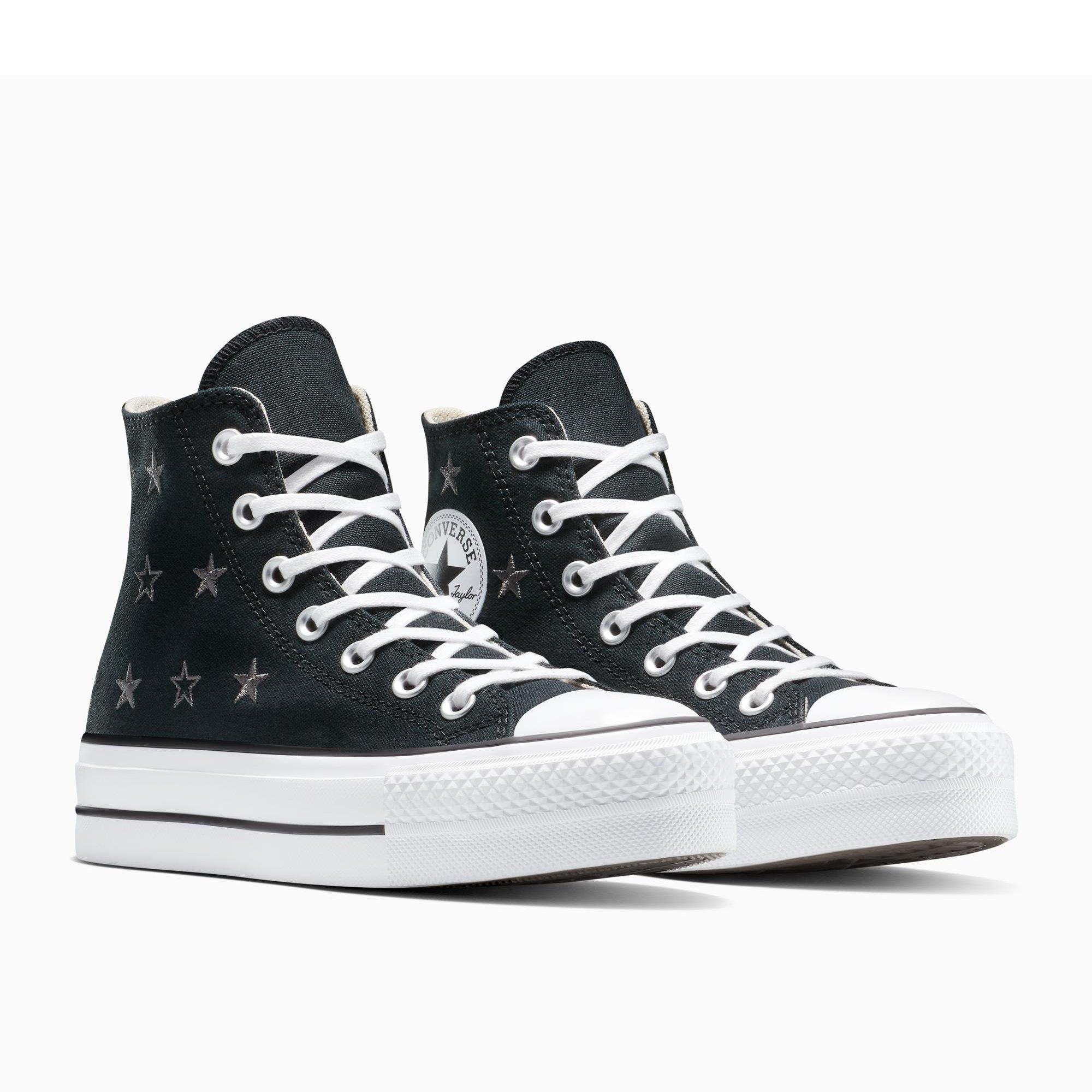 001-Black/Nat - Converse - Women's Chuck Taylor All Star Lif Canvas High-Top Trainers - 5