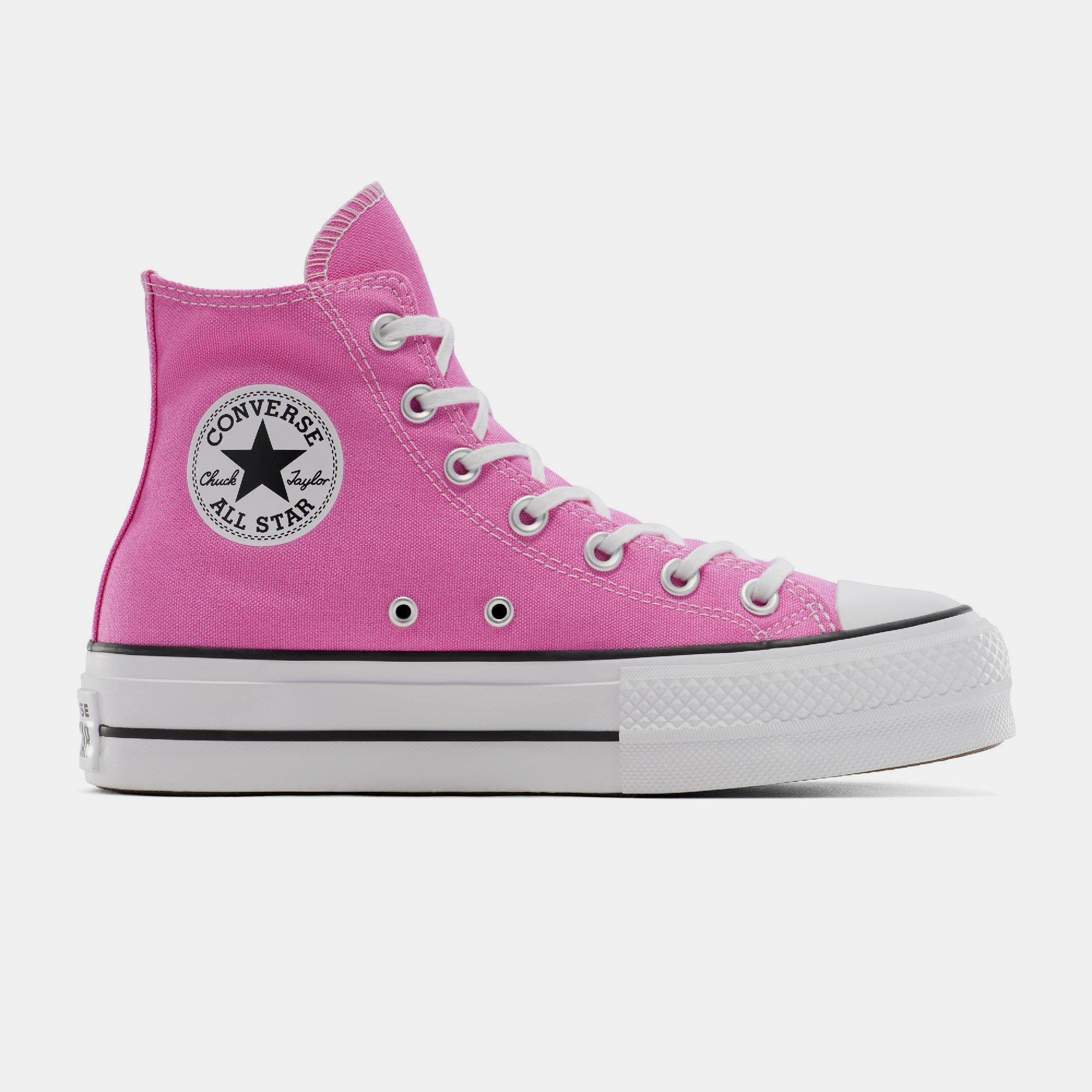 Converse Women's Chuck Taylor All Star Canvas High-Top Trainers - 673-Shocking - 4.5 (37.5)