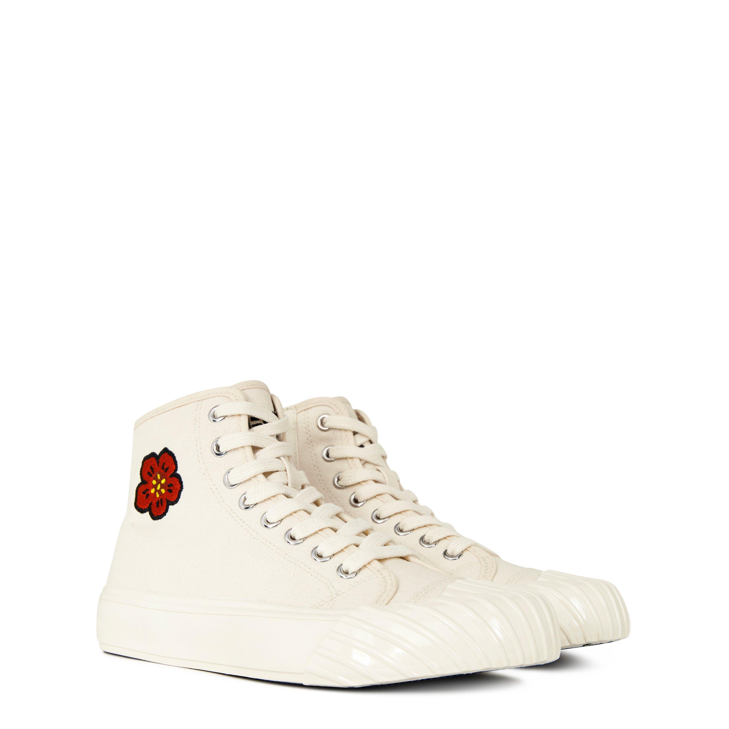 ★KENZO★ Genzo School High Top Trainer Cream FD52SN020F7304 MUSINSA | KENZO Genzo School High Top Trainer - Cream