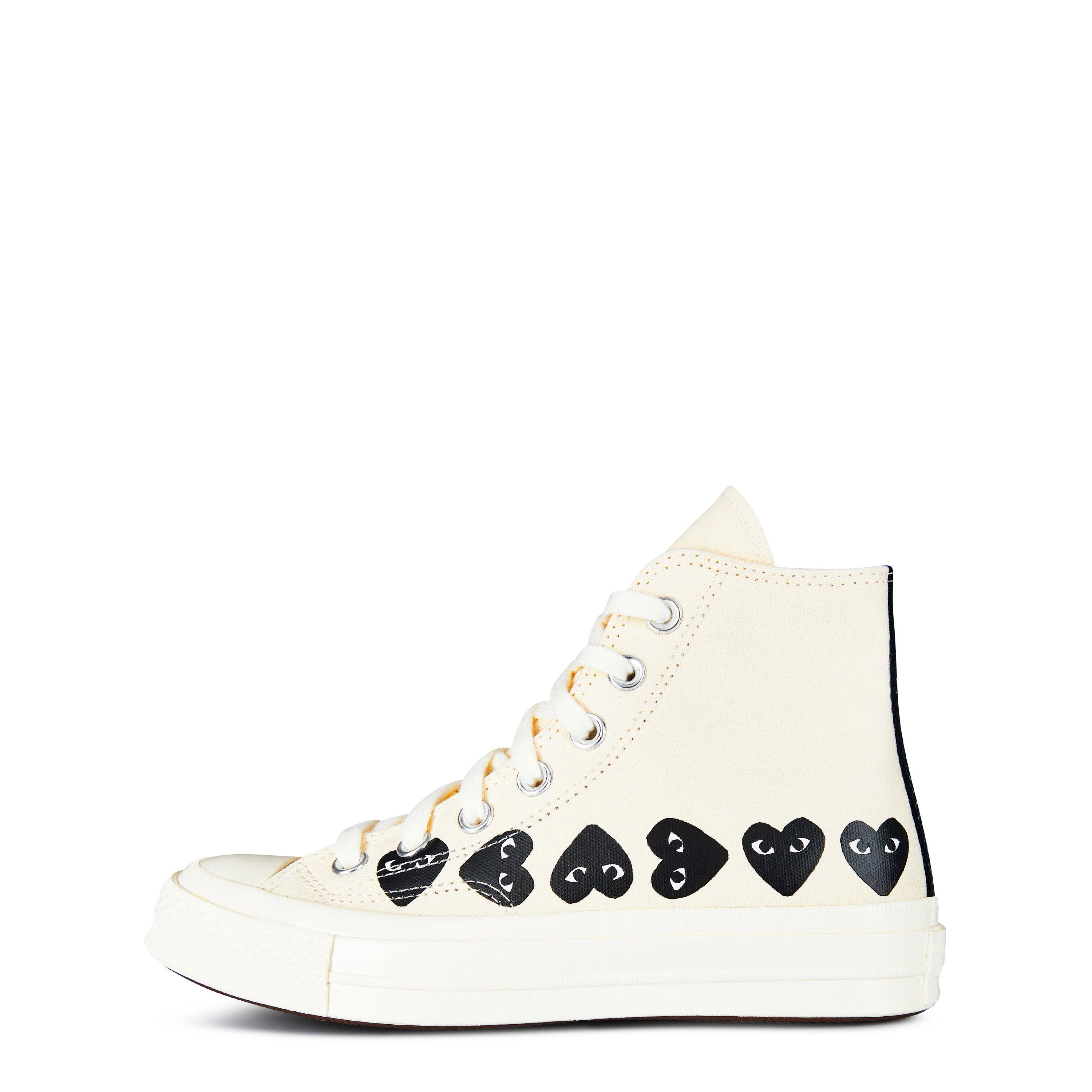 Beige - Comme des Garcons PLAY - Multi Heart High Top - 3