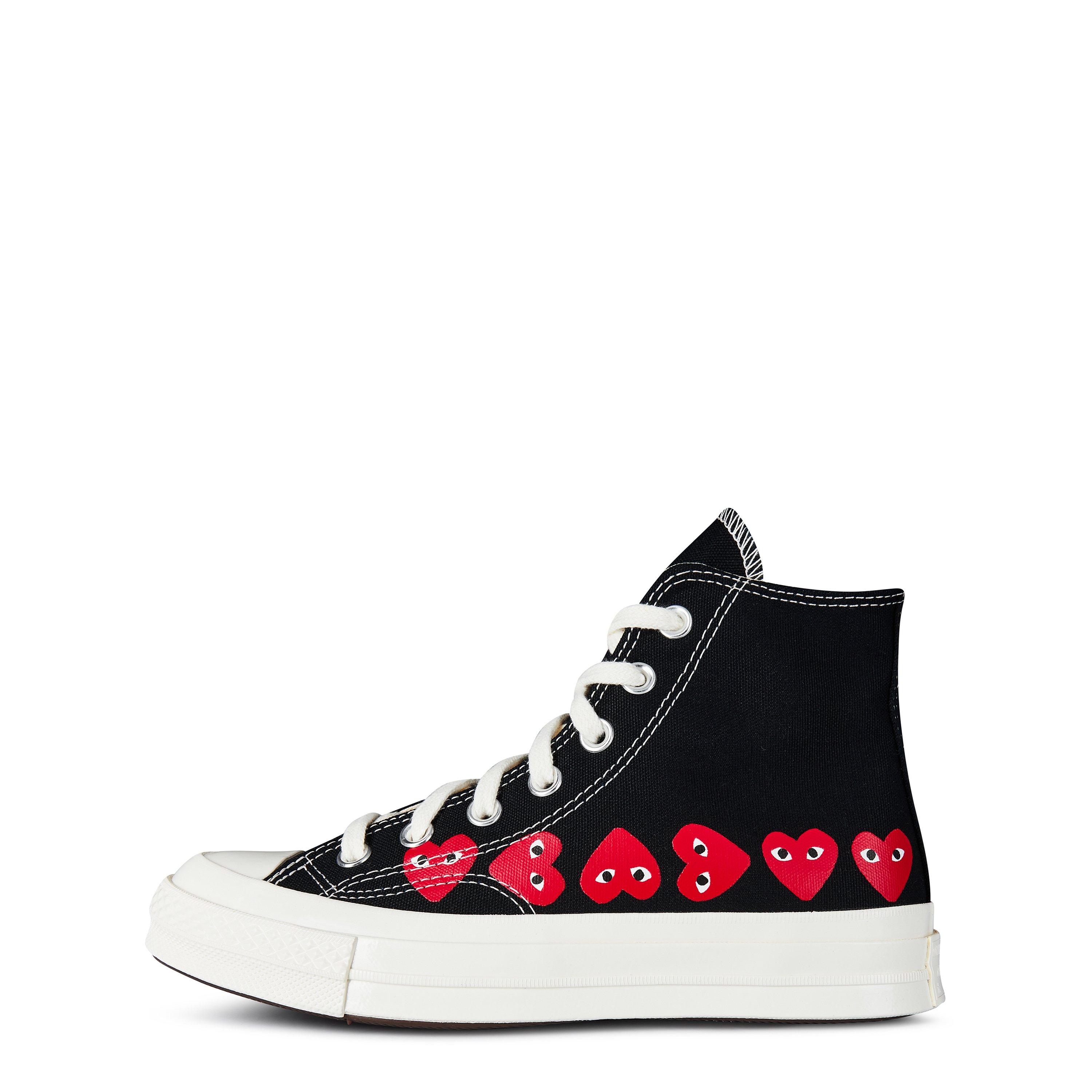 Black - Comme des Garcons PLAY - Multi Heart High Top - 7