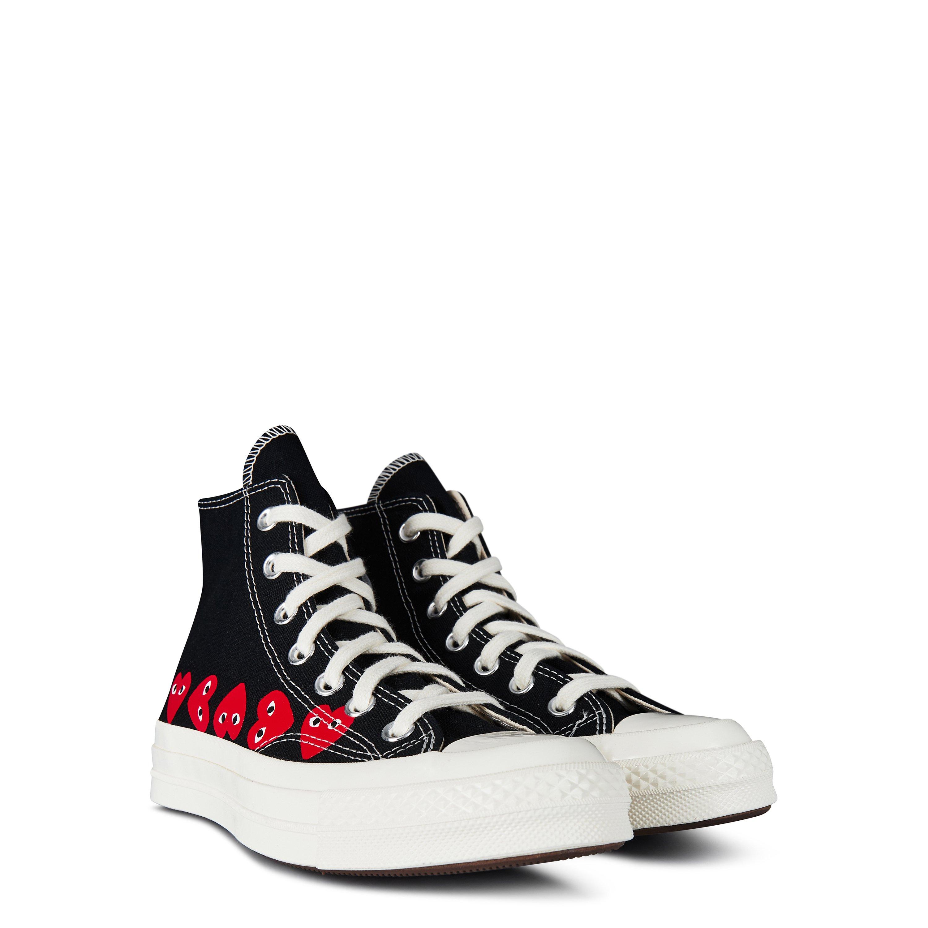 Black - Comme des Garcons PLAY - Multi Heart High Top - 8