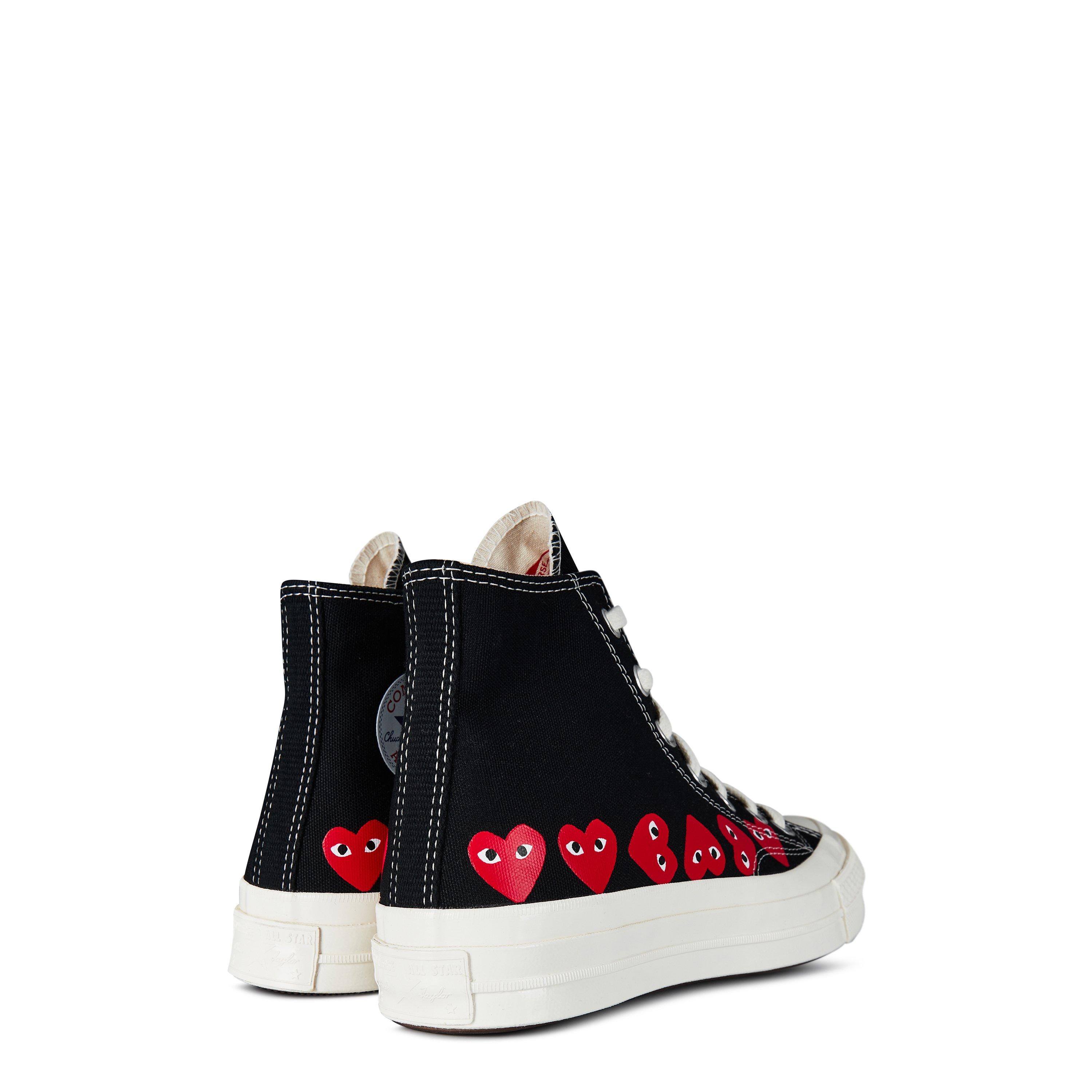 Black - Comme des Garcons PLAY - Multi Heart High Top - 5