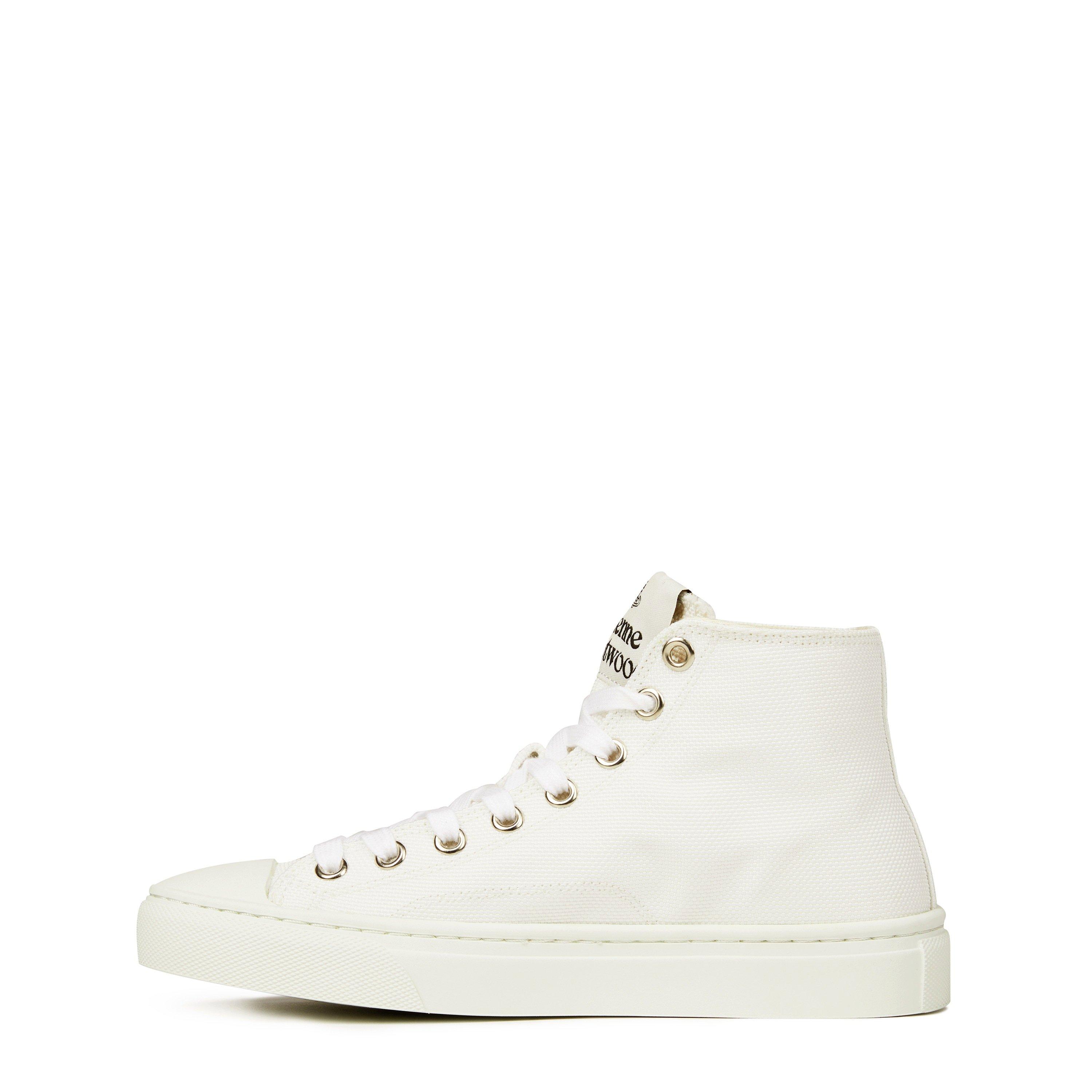 White Multi - Vivienne Westwood - Plimsoll High Top Trainers - 3