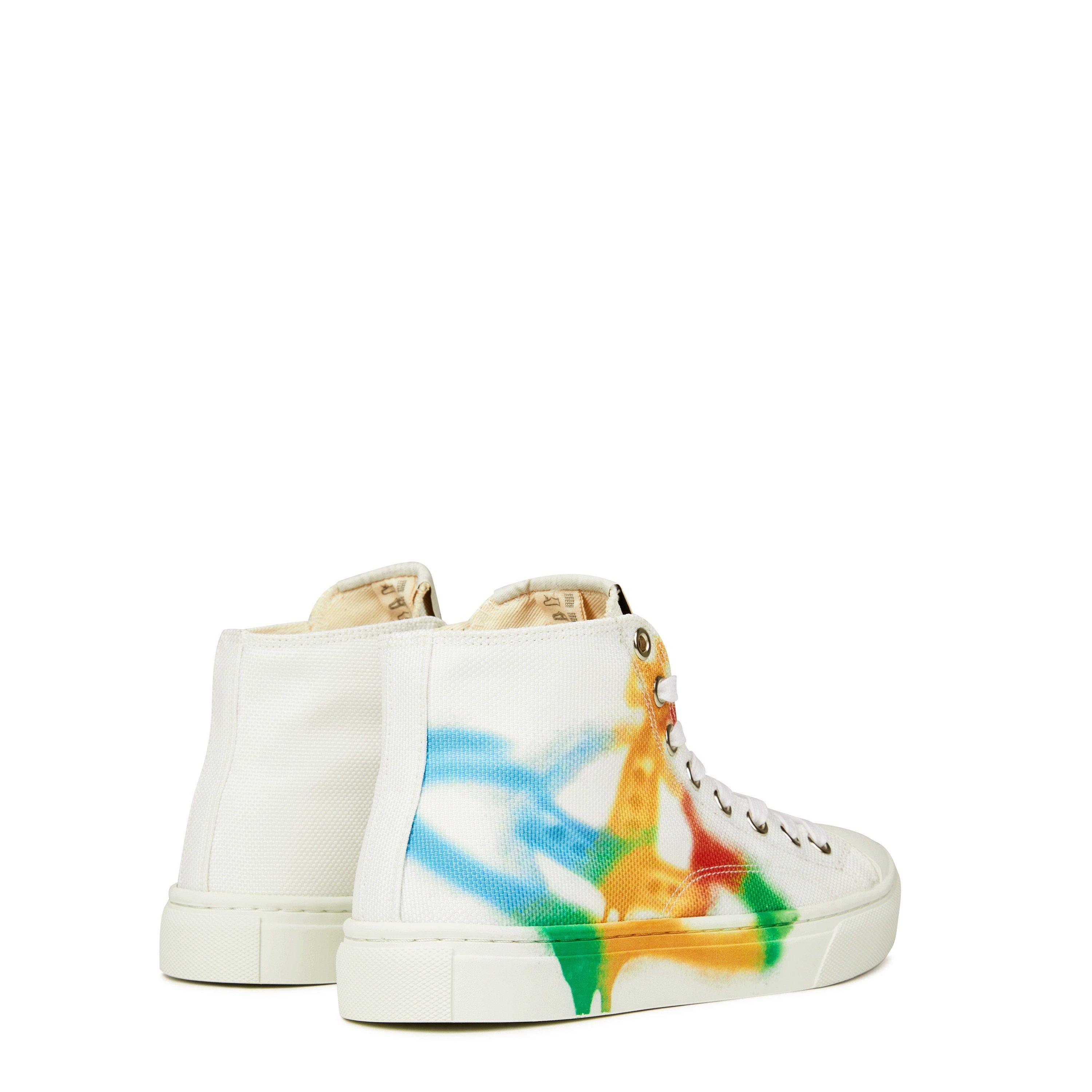 White Multi - Vivienne Westwood - Plimsoll High Top Trainers - 5