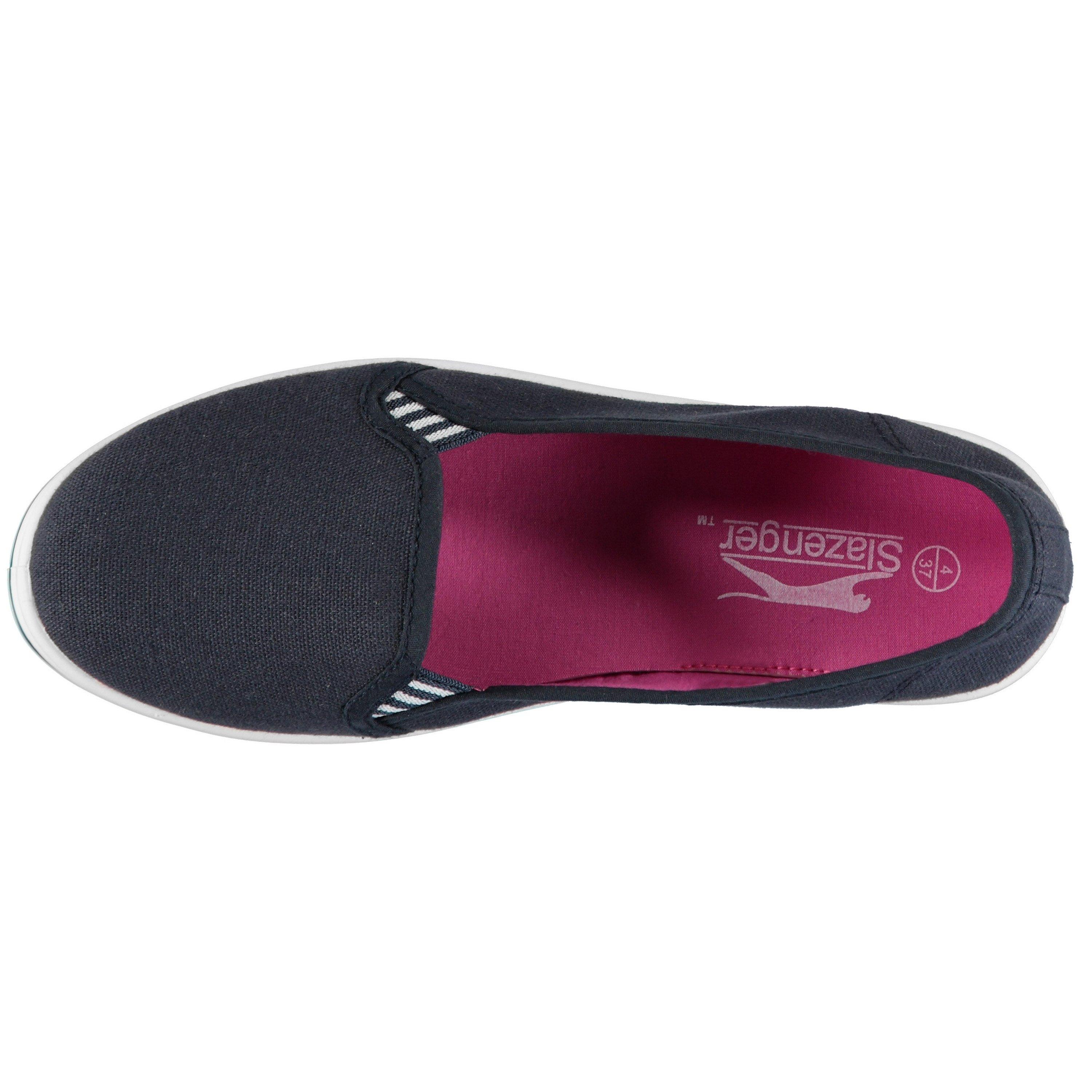 Azul marino - Slazenger - Ladies Canvas Slip On Shoes - 3