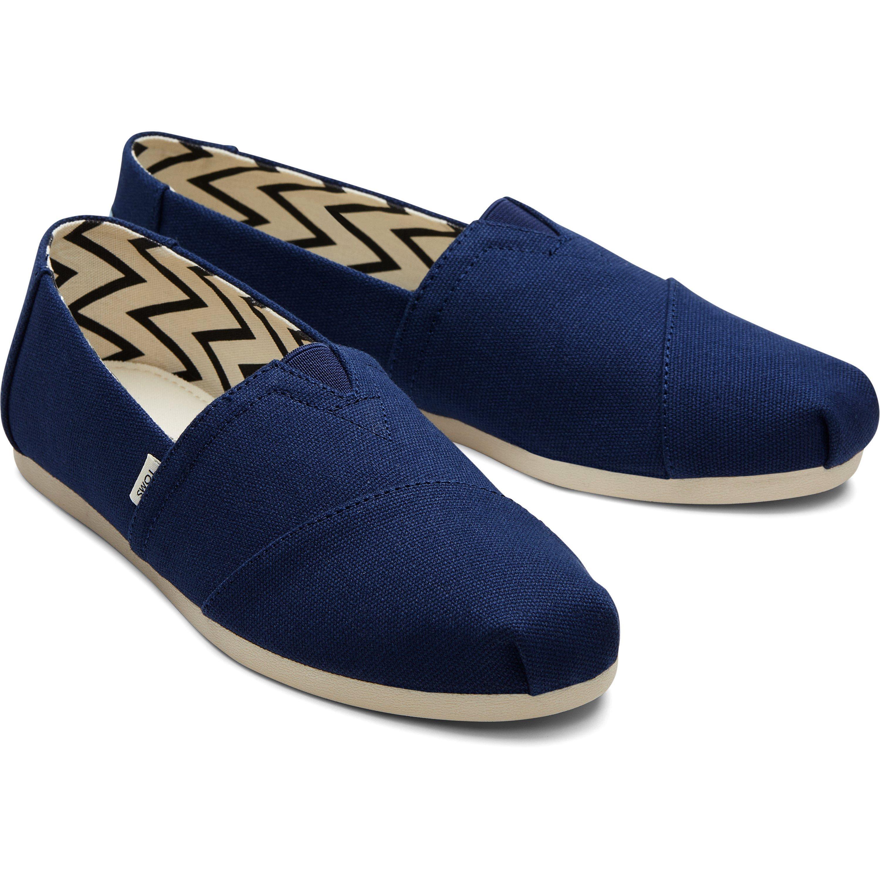 Navy - Toms - Alpargata Canvas Pumps - 3