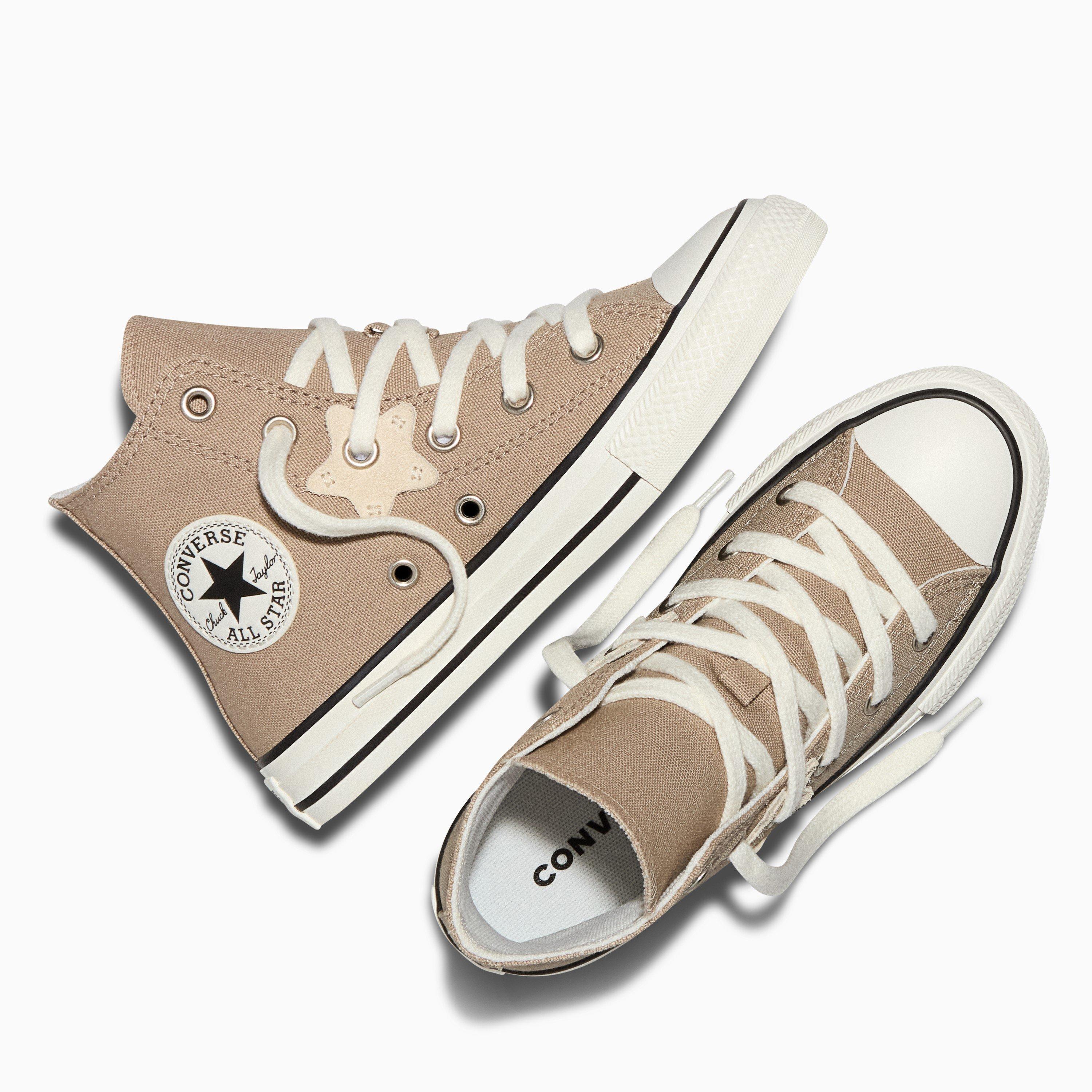 Grey/Egret/Blk - Converse - Women's Chuck Taylor All Star Canvas Trainers - 4