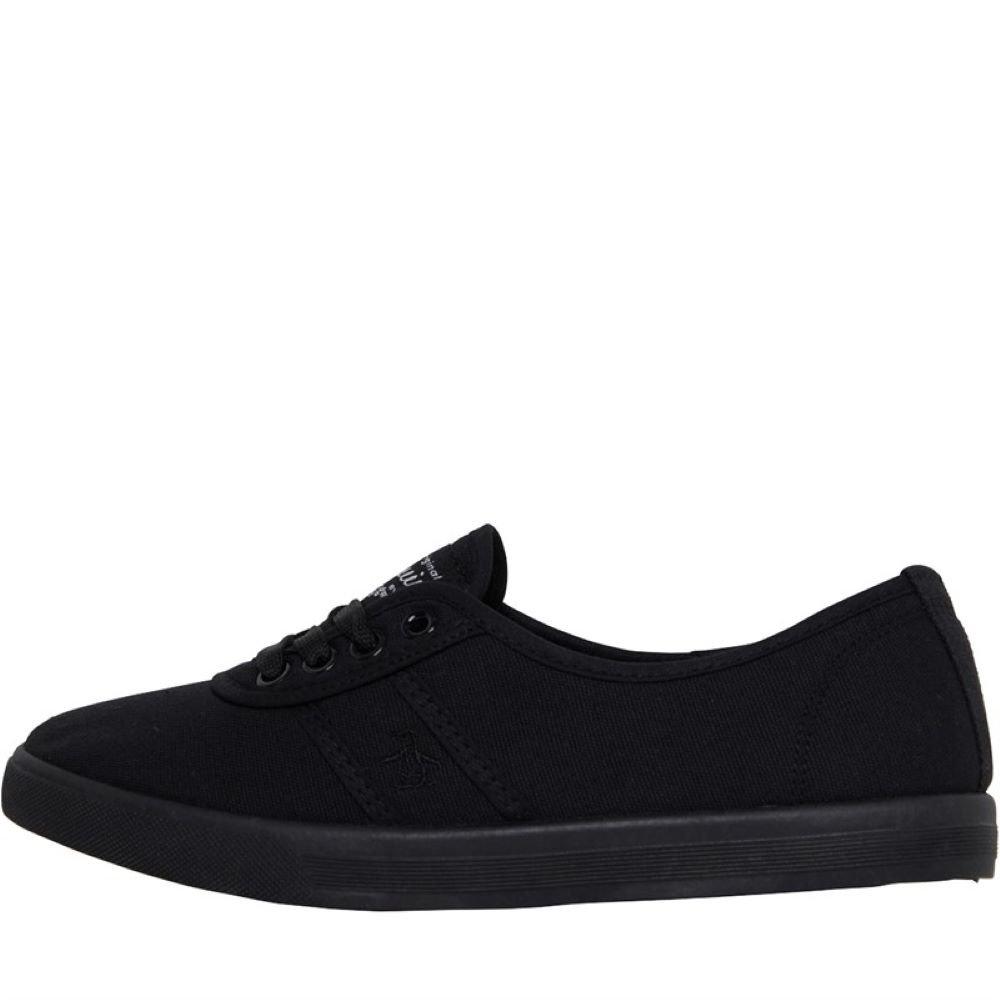 Black W/ Black - Original Penguin - Susie Canvas Trainers - 2