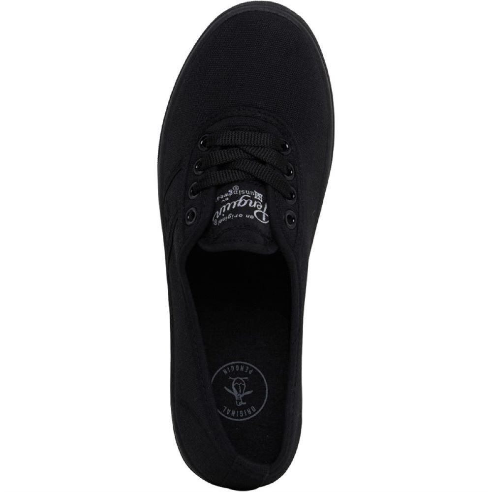 Black W/ Black - Original Penguin - Susie Canvas Trainers - 4