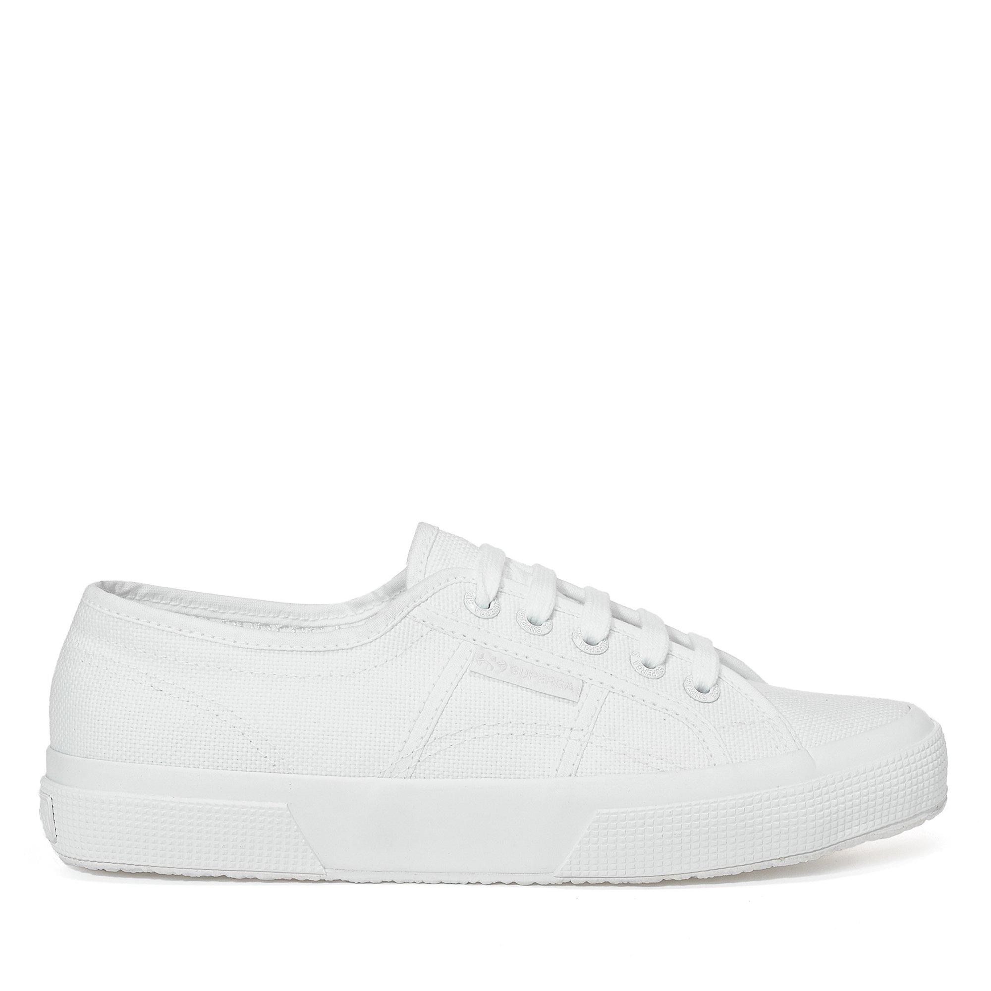 Superga Women's Total White Canvas Low Trainers - 7 (41)