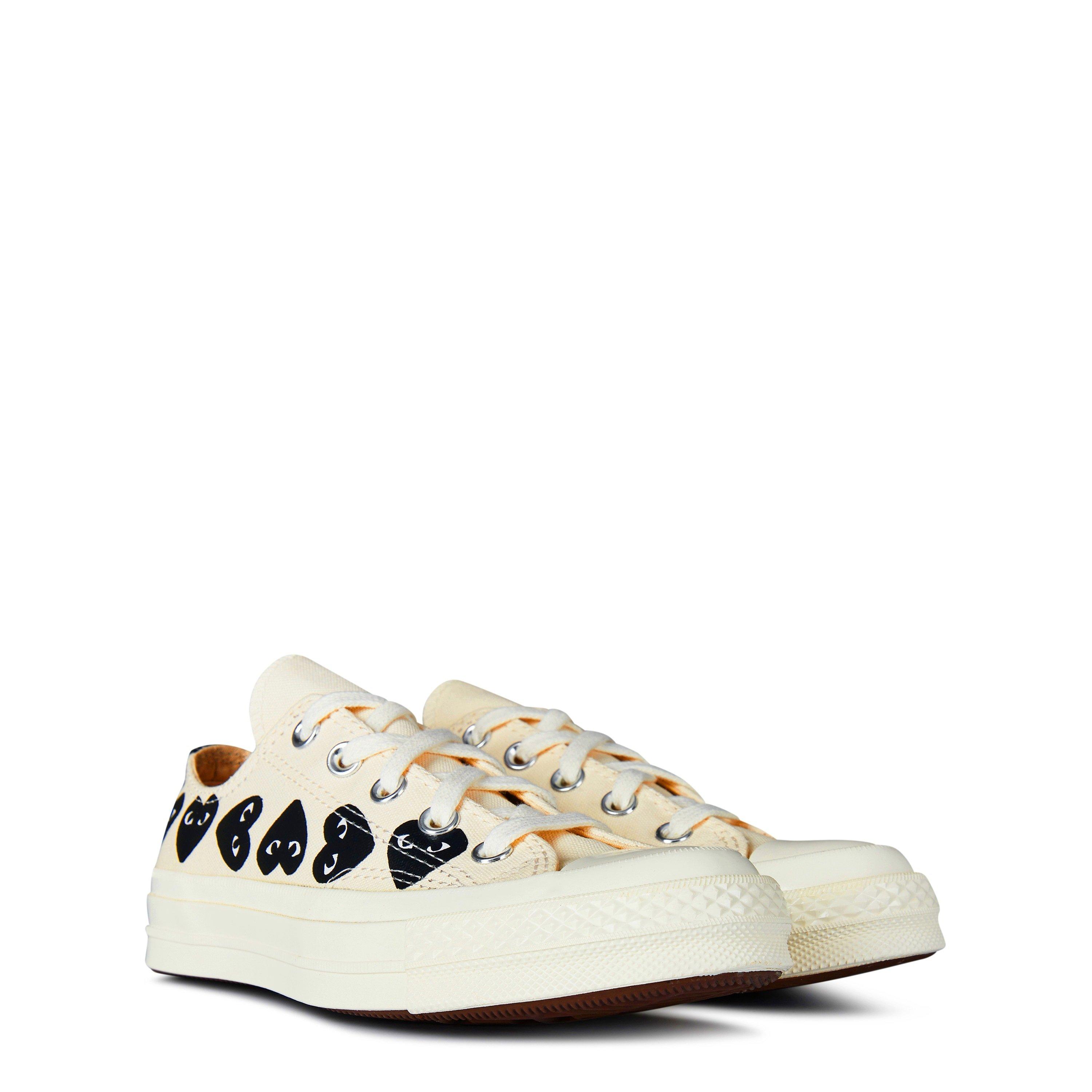 Beige 2 - Comme des Garcons PLAY - Multi Hearts-Print Low-Top Sneakers - 4