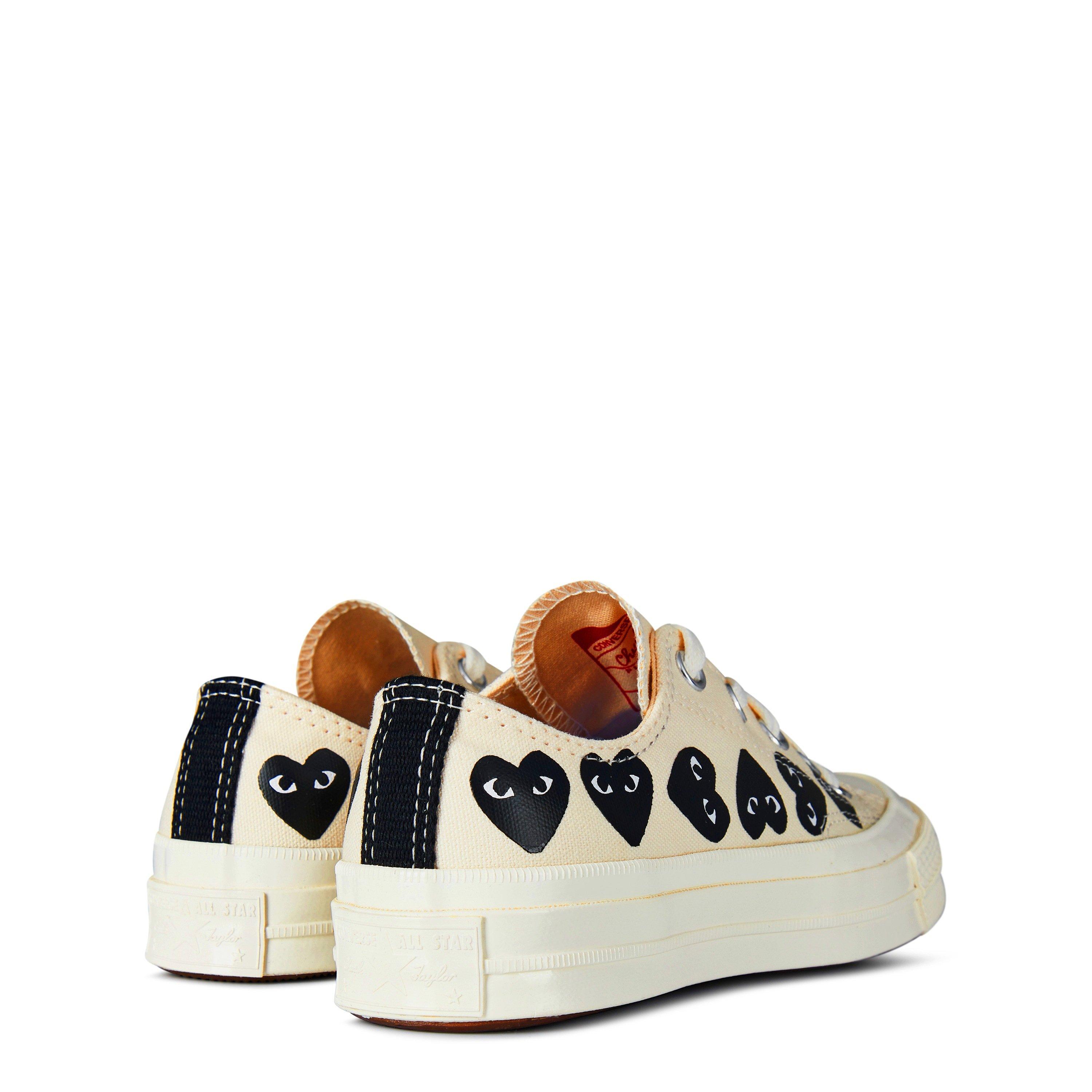 Beige 2 - Comme des Garcons PLAY - Multi Hearts-Print Low-Top Sneakers - 5