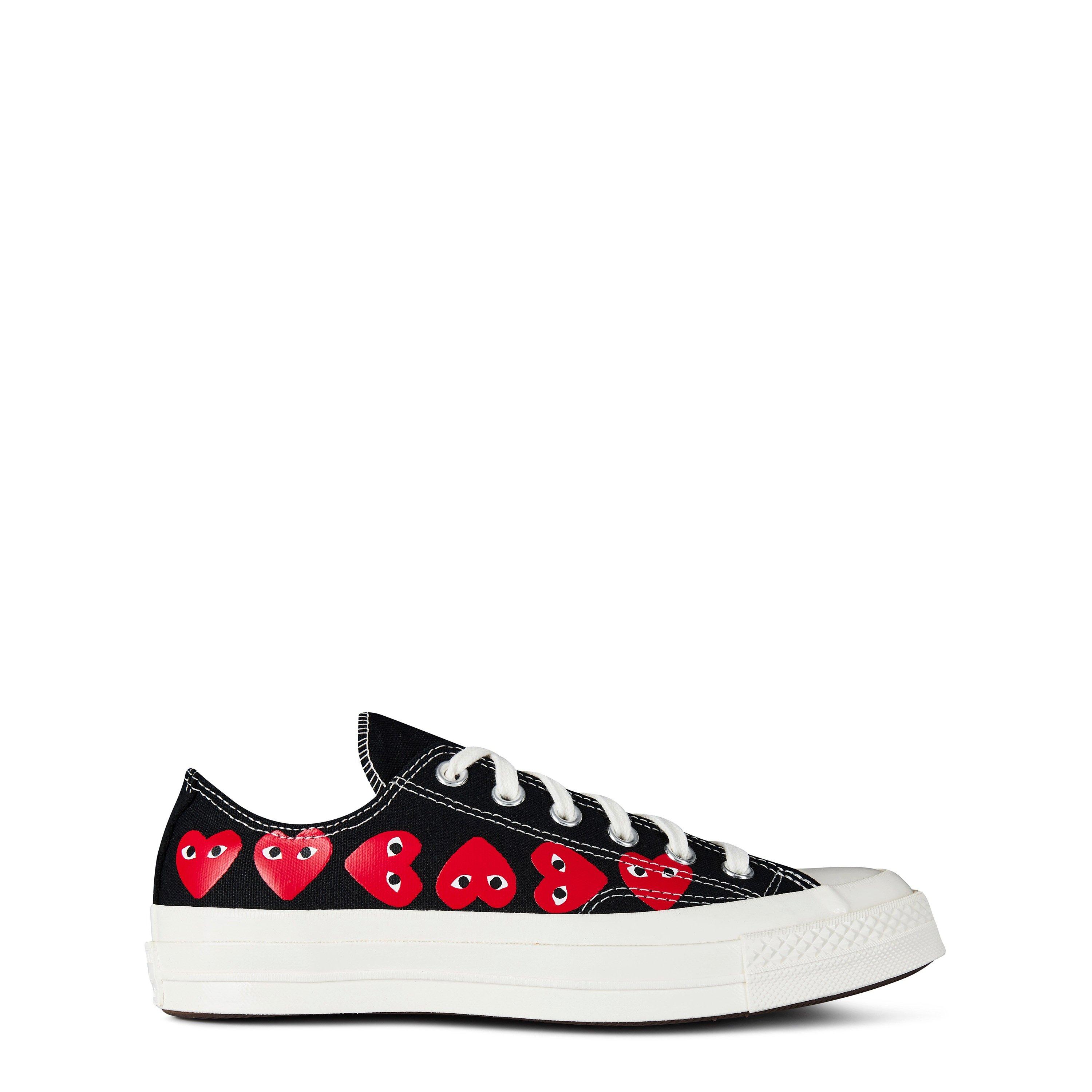 Black 1 - Comme des Garcons PLAY - Multi Hearts-Print Low-Top Sneakers - 1