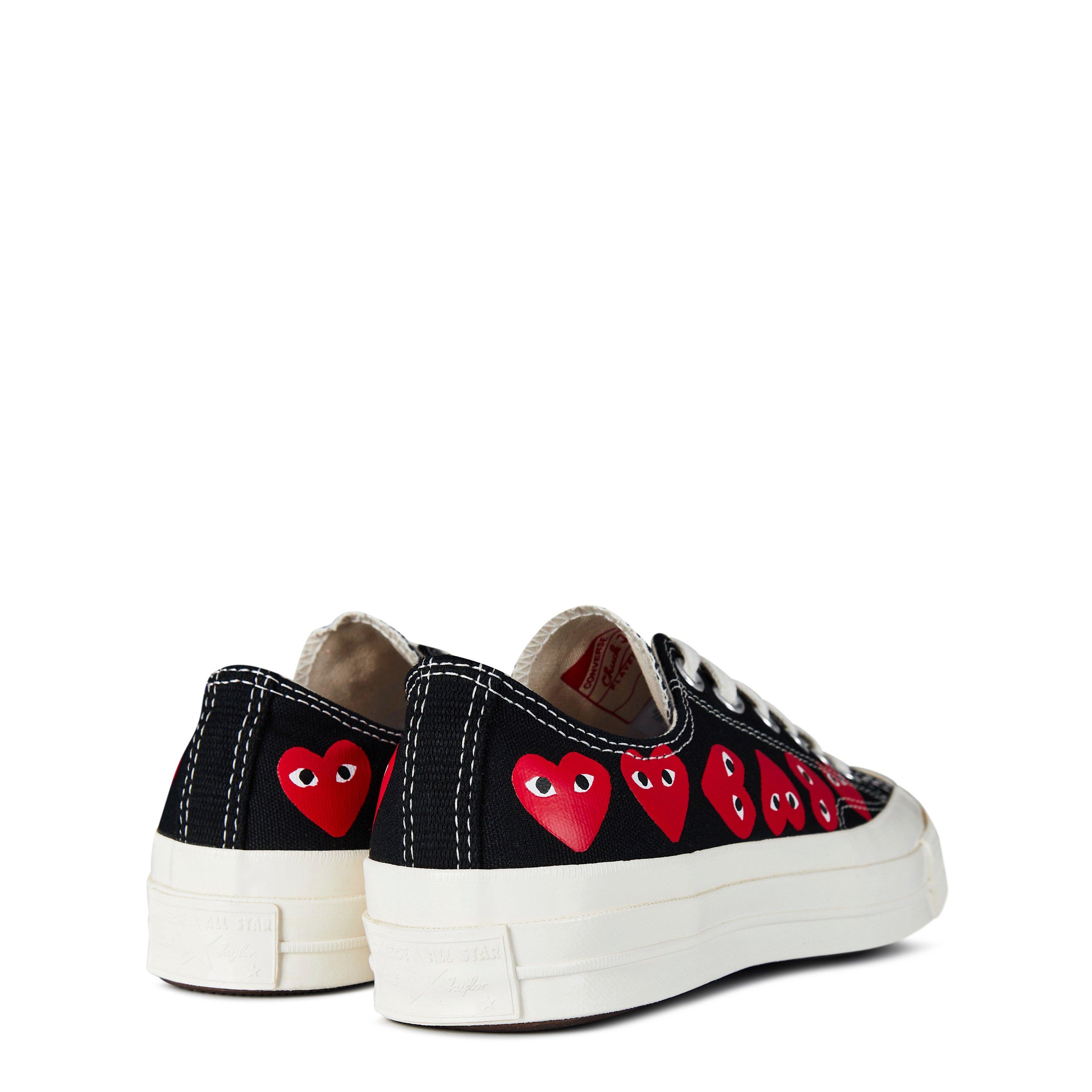 Black 1 - Comme des Garcons PLAY - Multi Hearts-Print Low-Top Sneakers - 5