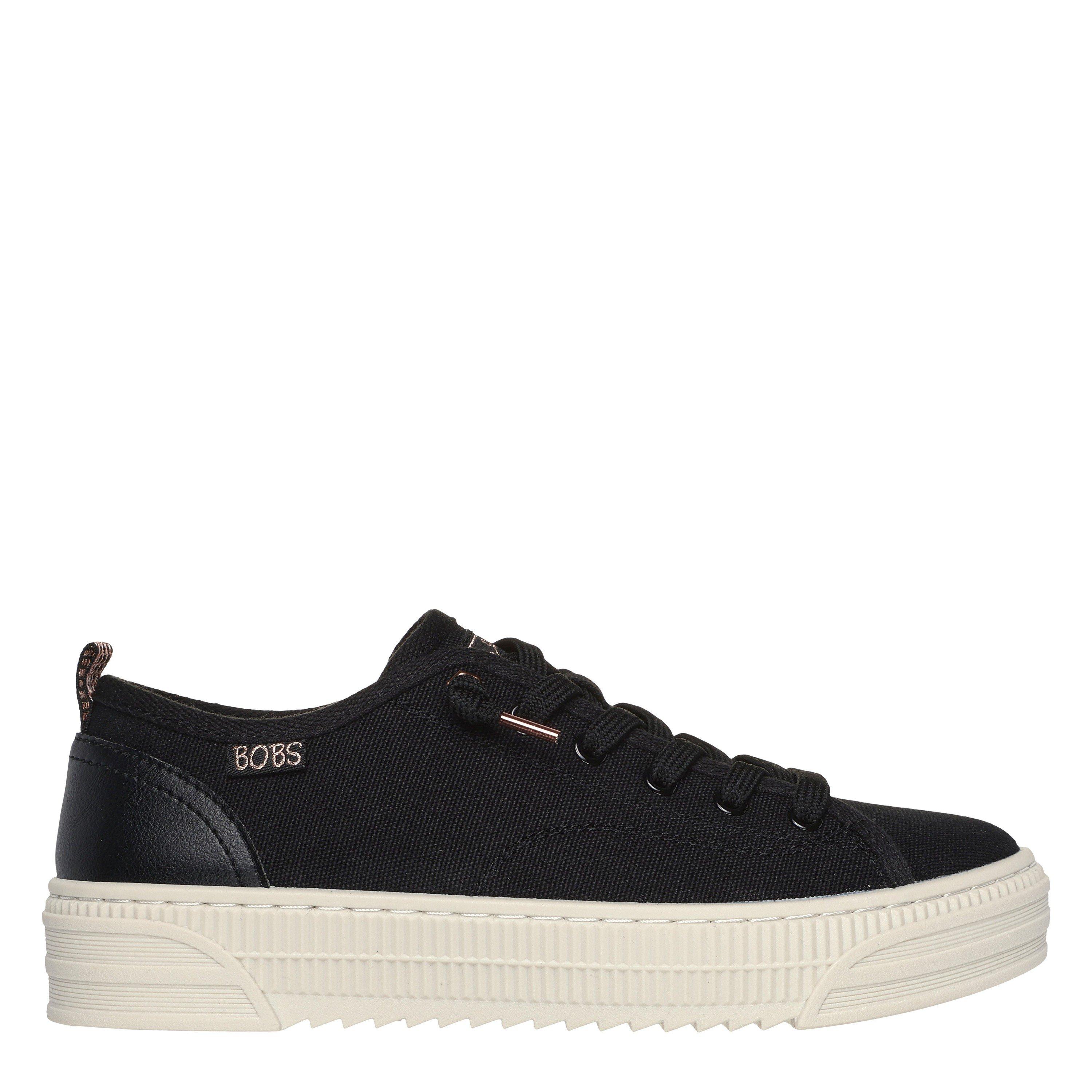 Black - Skechers - Women's Bobs Copa Canvas Trainers - 1