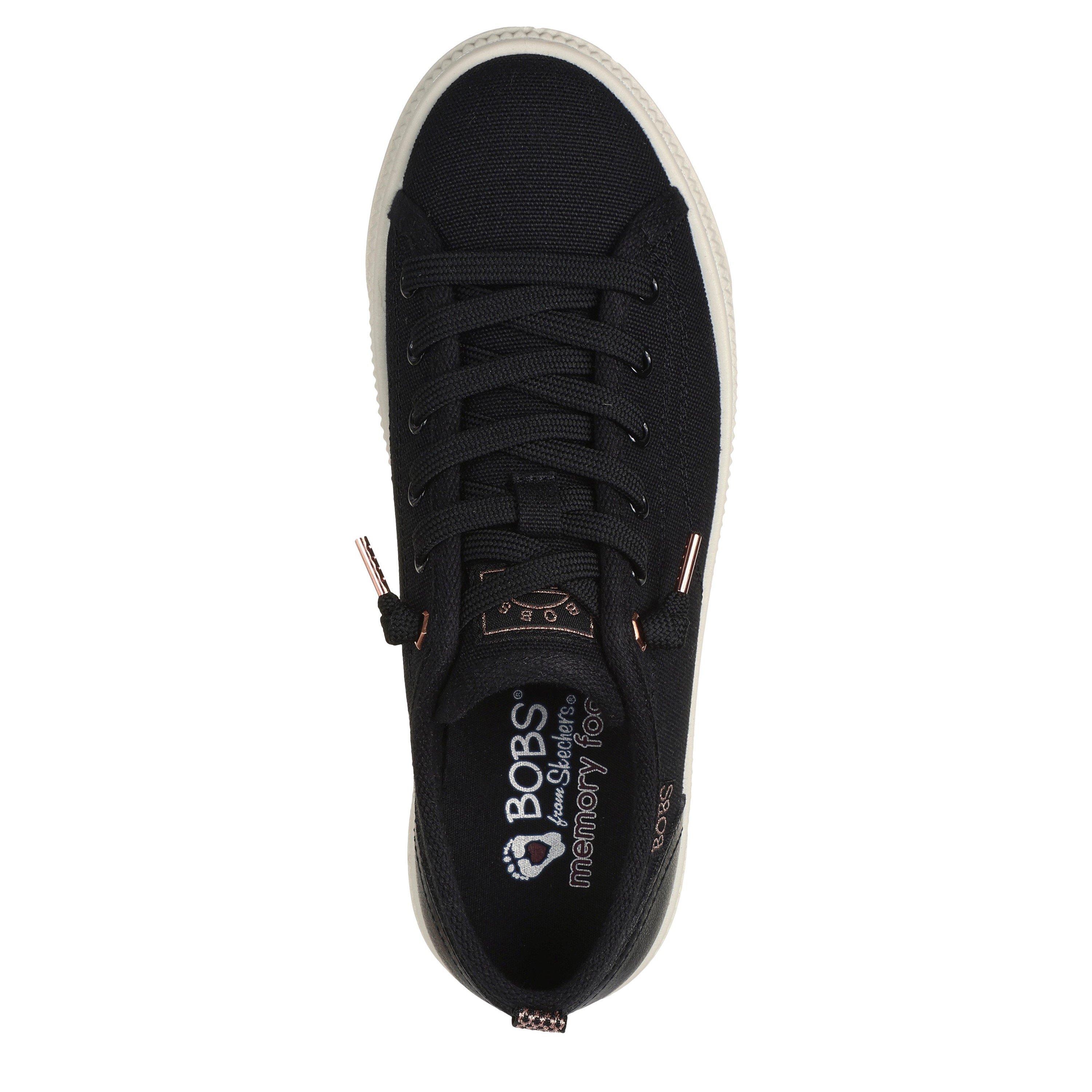 Noir - Skechers - Bobs Copa Canvas Trainers Womens - 5