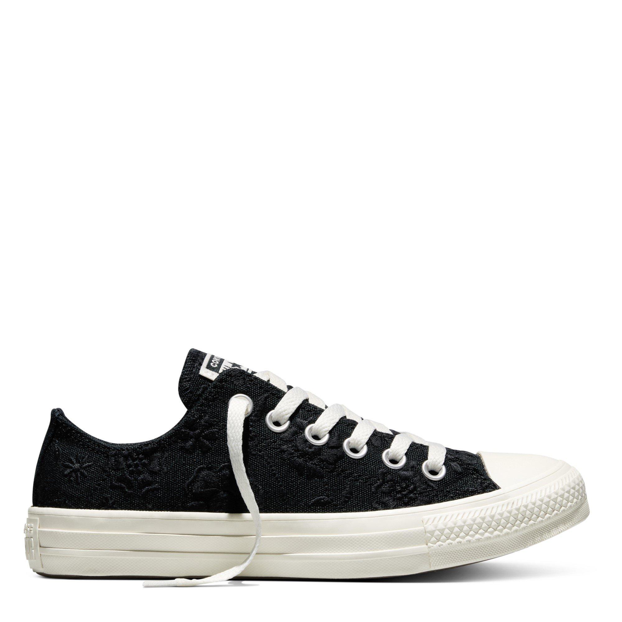 Black/Egret - Converse - Women's Canvas Trainers - 1
