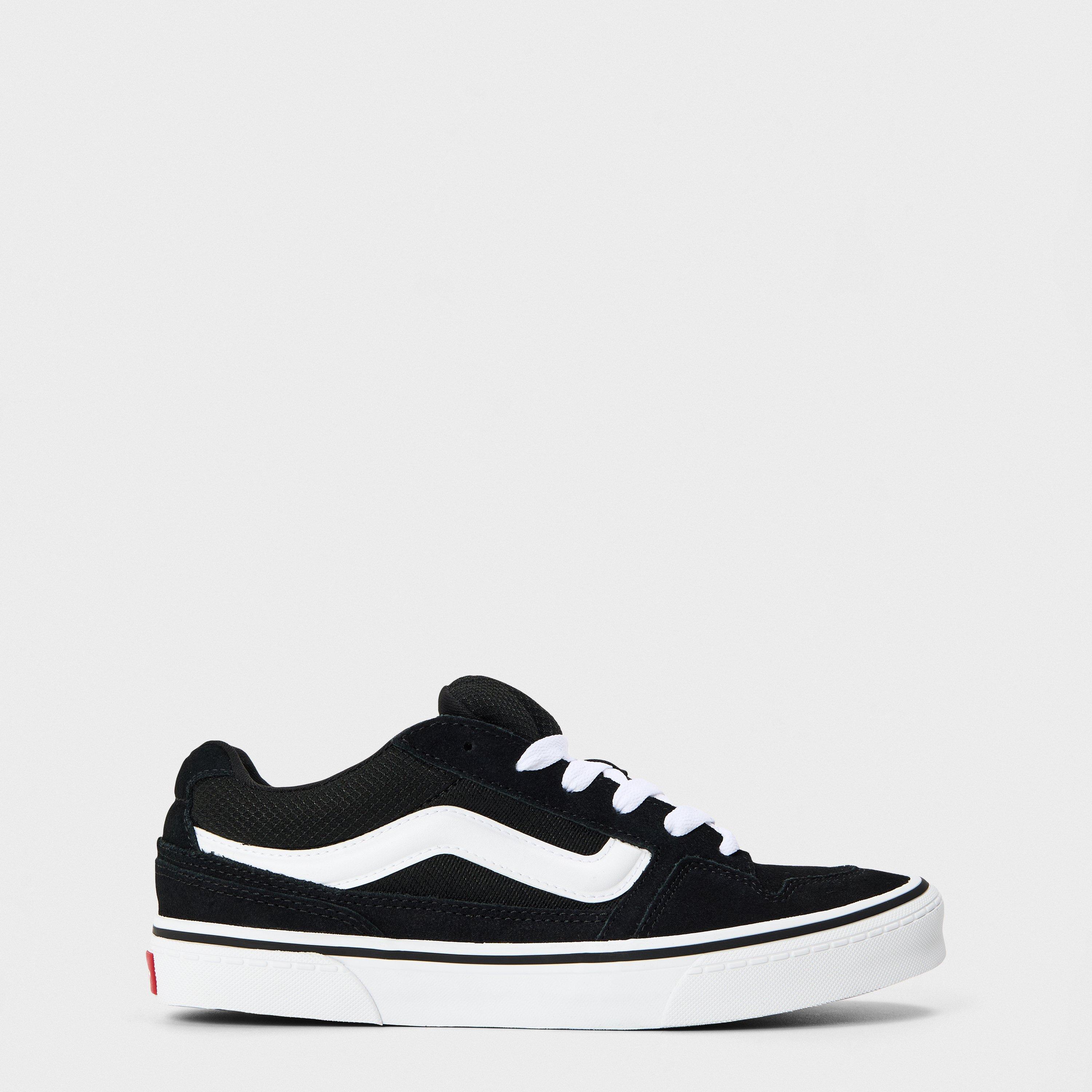 Zwart/Wit - Vans - Womens Caldrone Canvas Trainers - 1