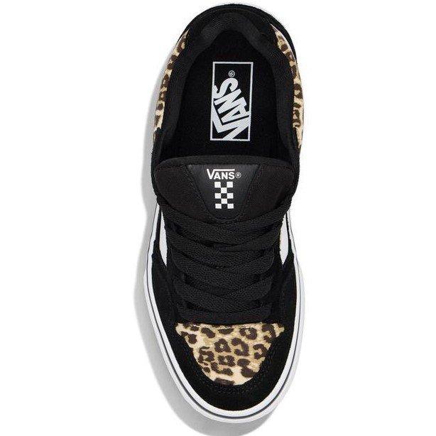 Leopard Black - Vans - Womens Caldrone Canvas Trainers - 2