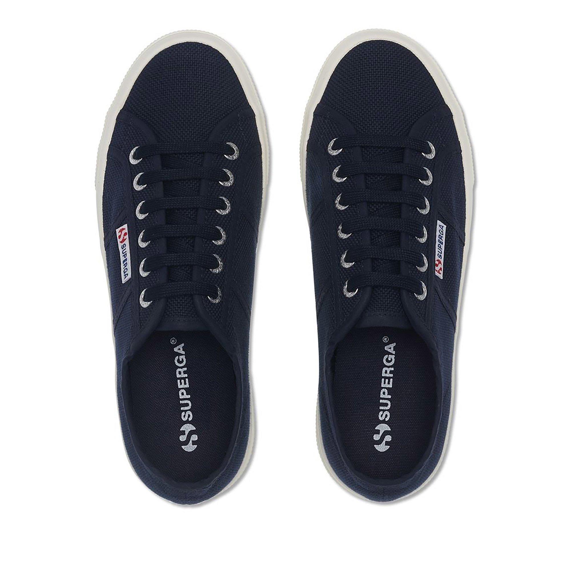 Navy F Avorio - Superga - Women's Platform Canvas Trainers - 4