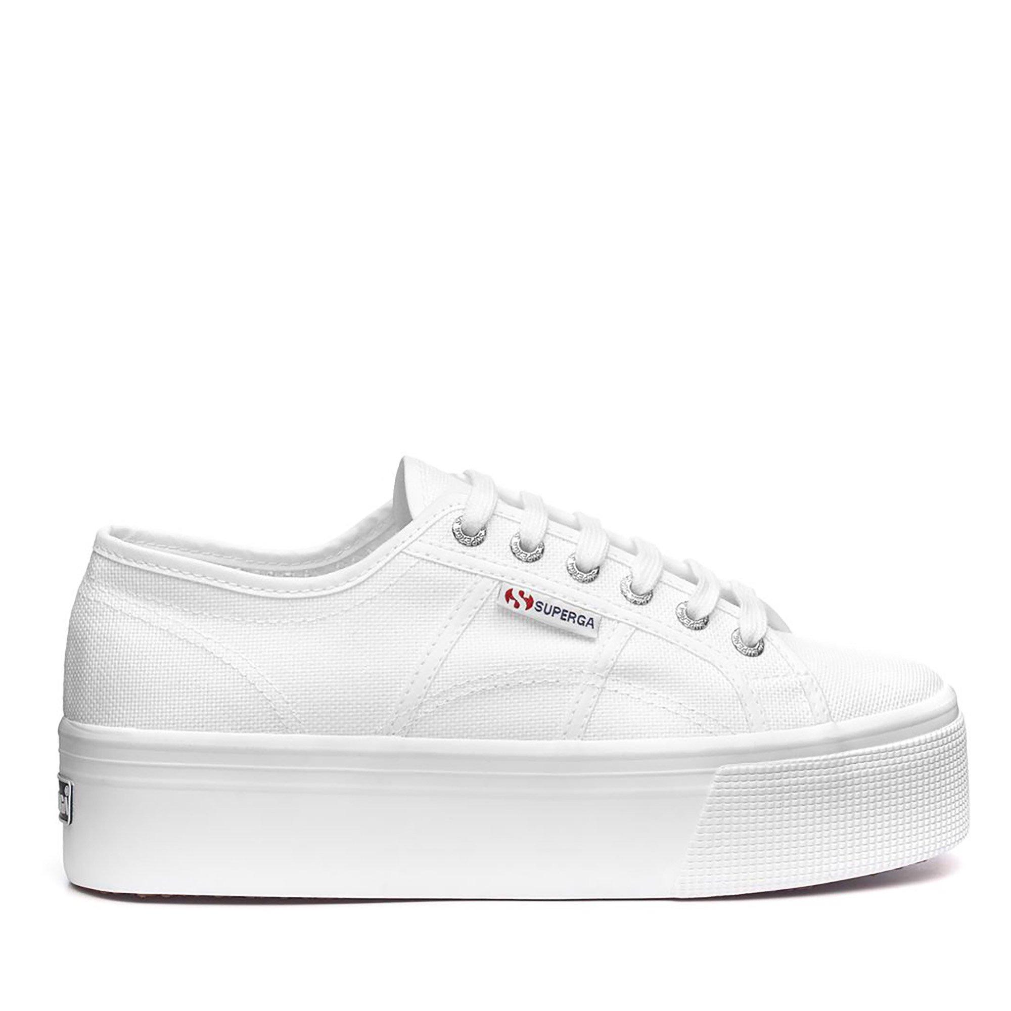Superga Women's White Linea Canvas Low Trainers - 7 (41)