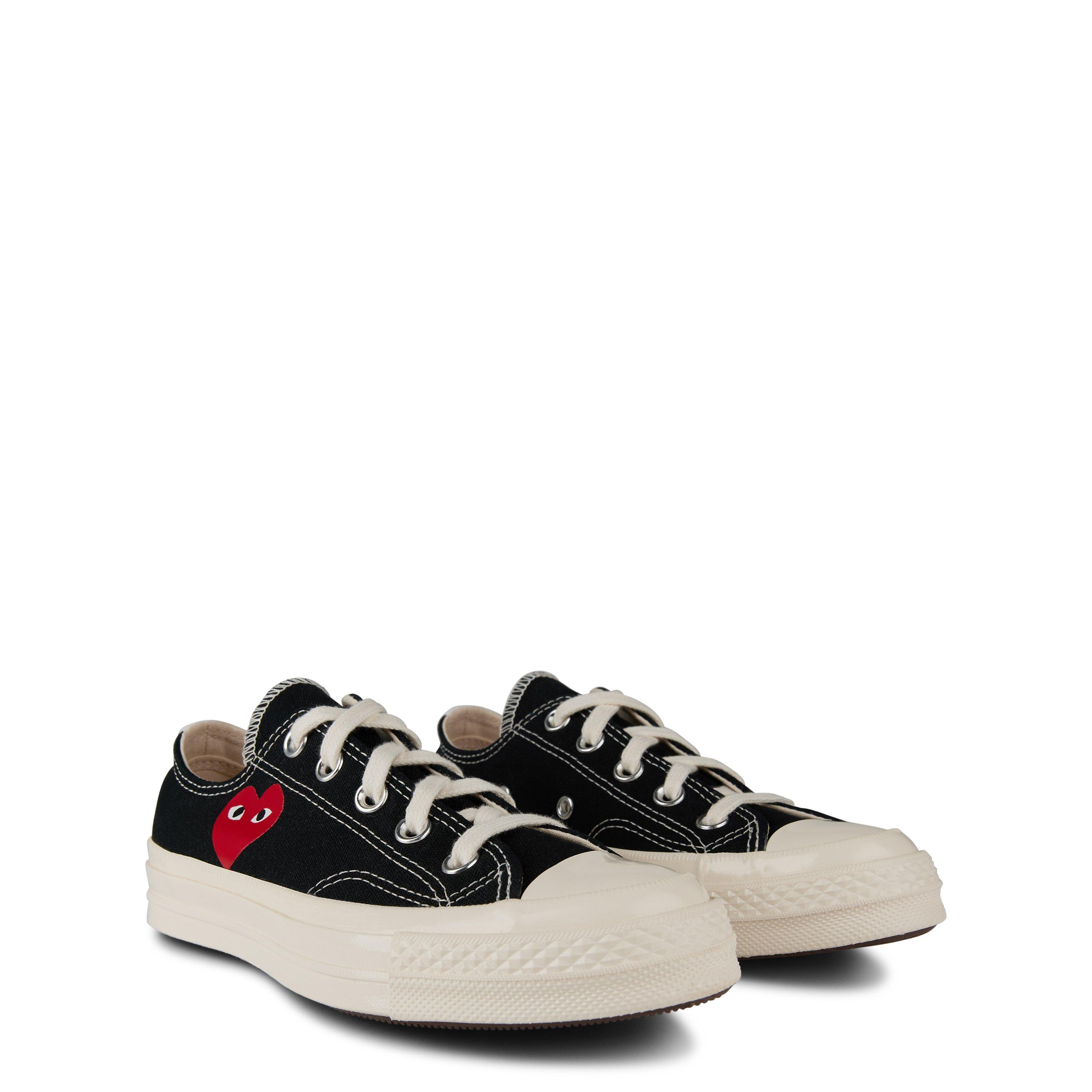 Black 1 - Comme des Garcons PLAY - X Converse Chuck 70 Peeping Heart Low Trainers - 4