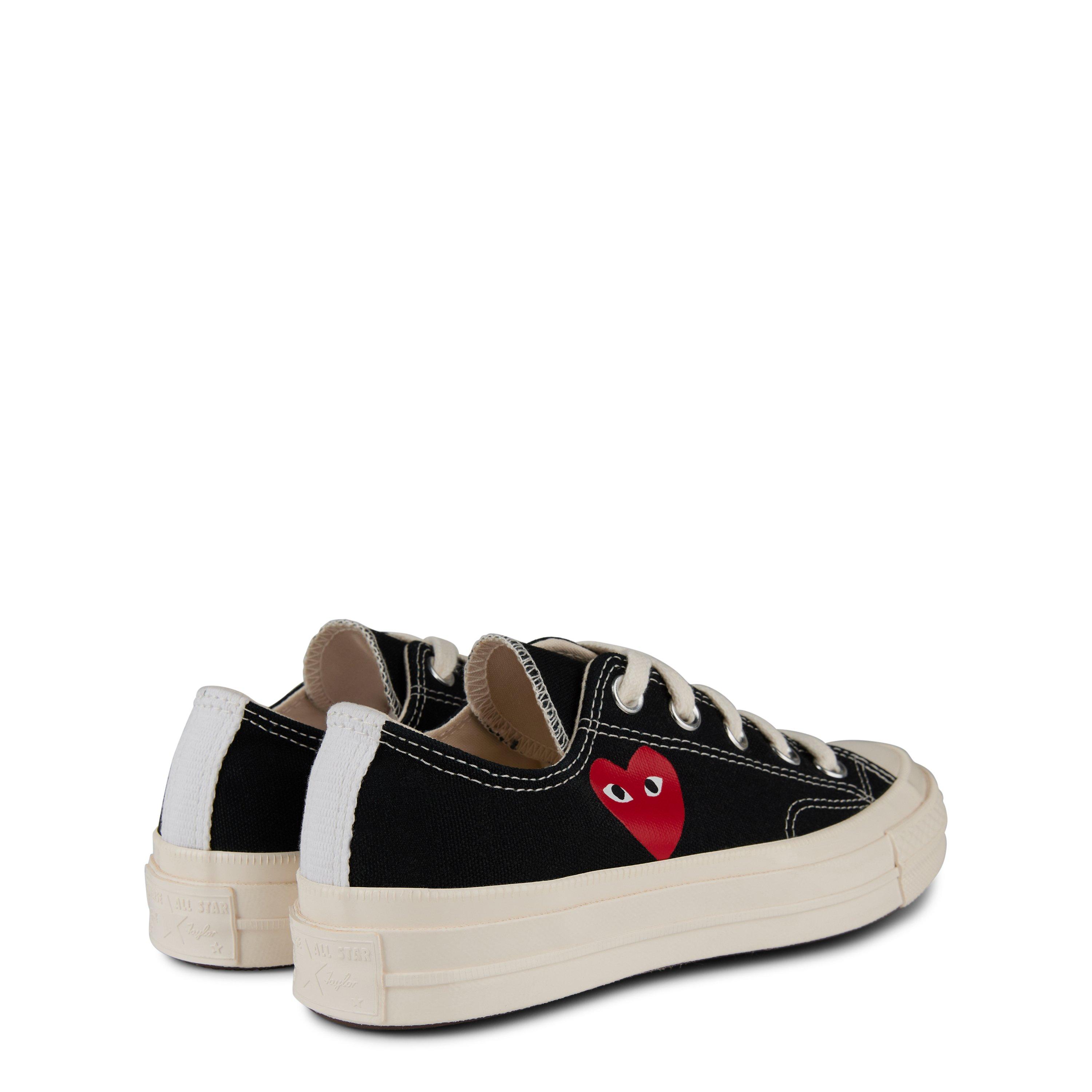 Black 1 - Comme des Garcons PLAY - X Converse Chuck 70 Peeping Heart Low Trainers - 5