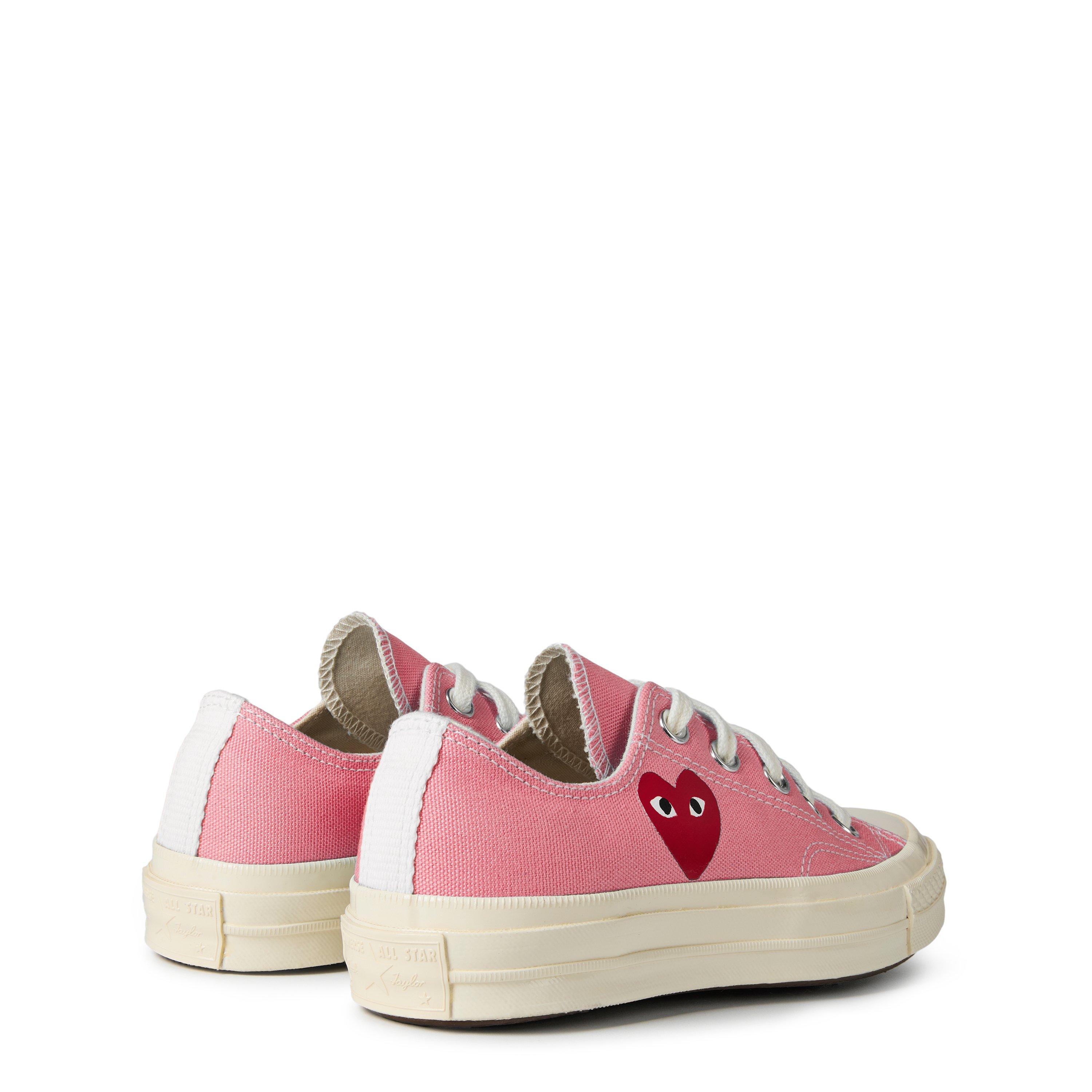Pink - Comme des Garcons PLAY - X Converse Chuck 70 Peeping Heart Low Trainers - 4