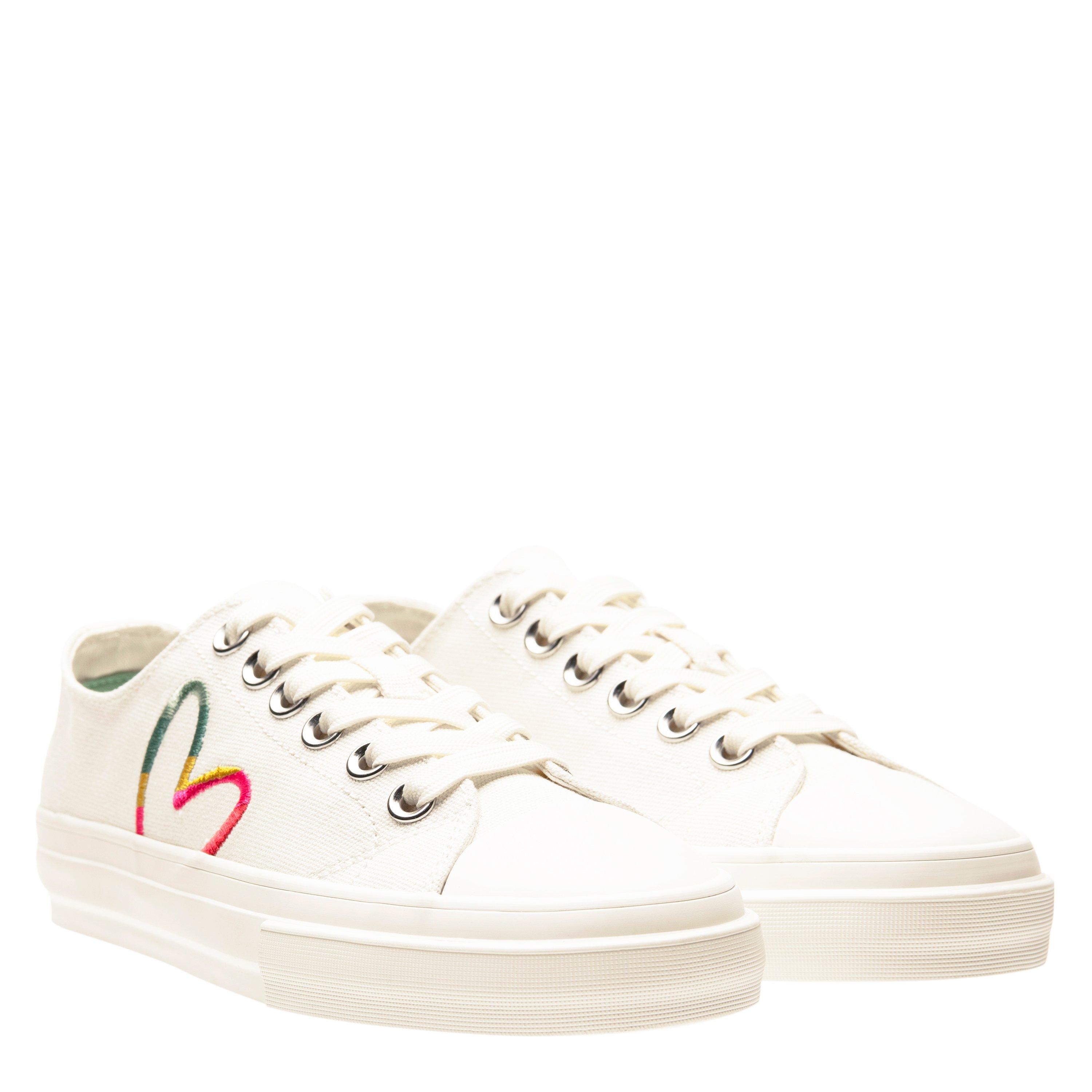 White 02 - PS Paul Smith - Kinsey Canvas Trainer Ladies - 4