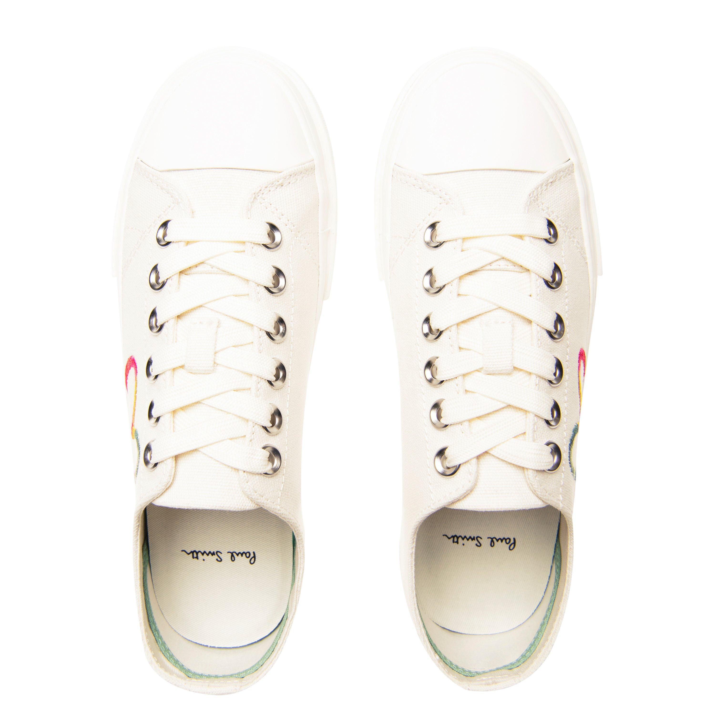 White 02 - PS Paul Smith - Kinsey Canvas Trainer Ladies - 6